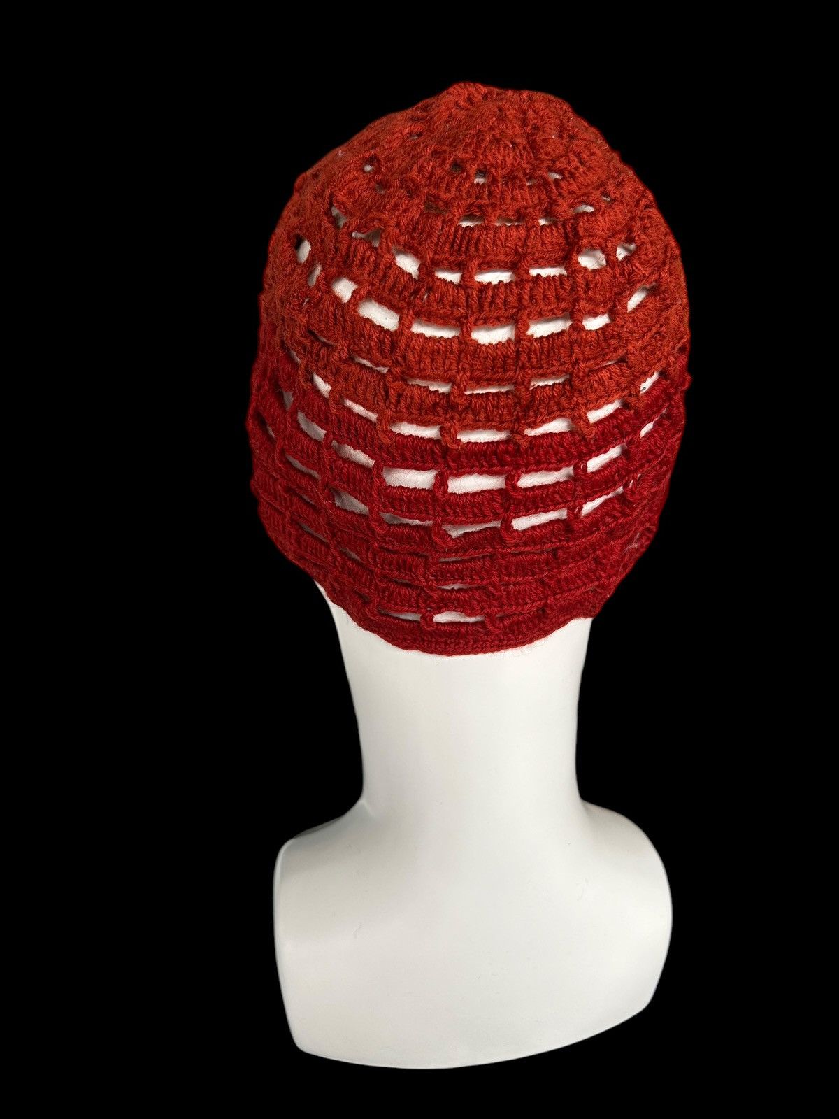 Japanese Brand × Kapital × Vintage Punk Bondage Style Crochet Knitted Handmade Beanie Hats ☠️☠️ Size ONE SIZE - 3 Thumbnail