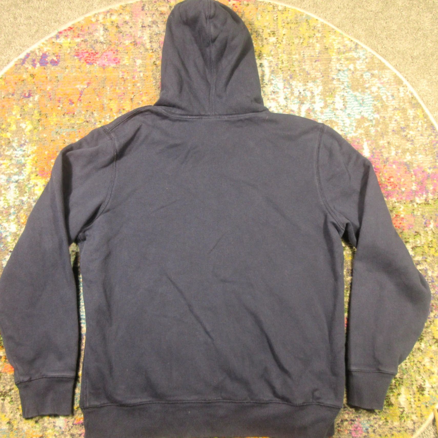Nike Nike Hoodie Mens L Navy Breathable Fleece Pullover Embroidered Swoosh Distressed Size US L / EU 52-54 / 3 - 2 Thumbnail