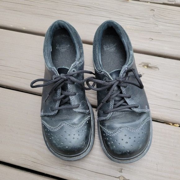 Dr. Martens × Vintage Vintage 90s y2k Dr Martens Docs Chunky Cap Toe Black Leather Size US 6 / IT 36 - 4 Thumbnail
