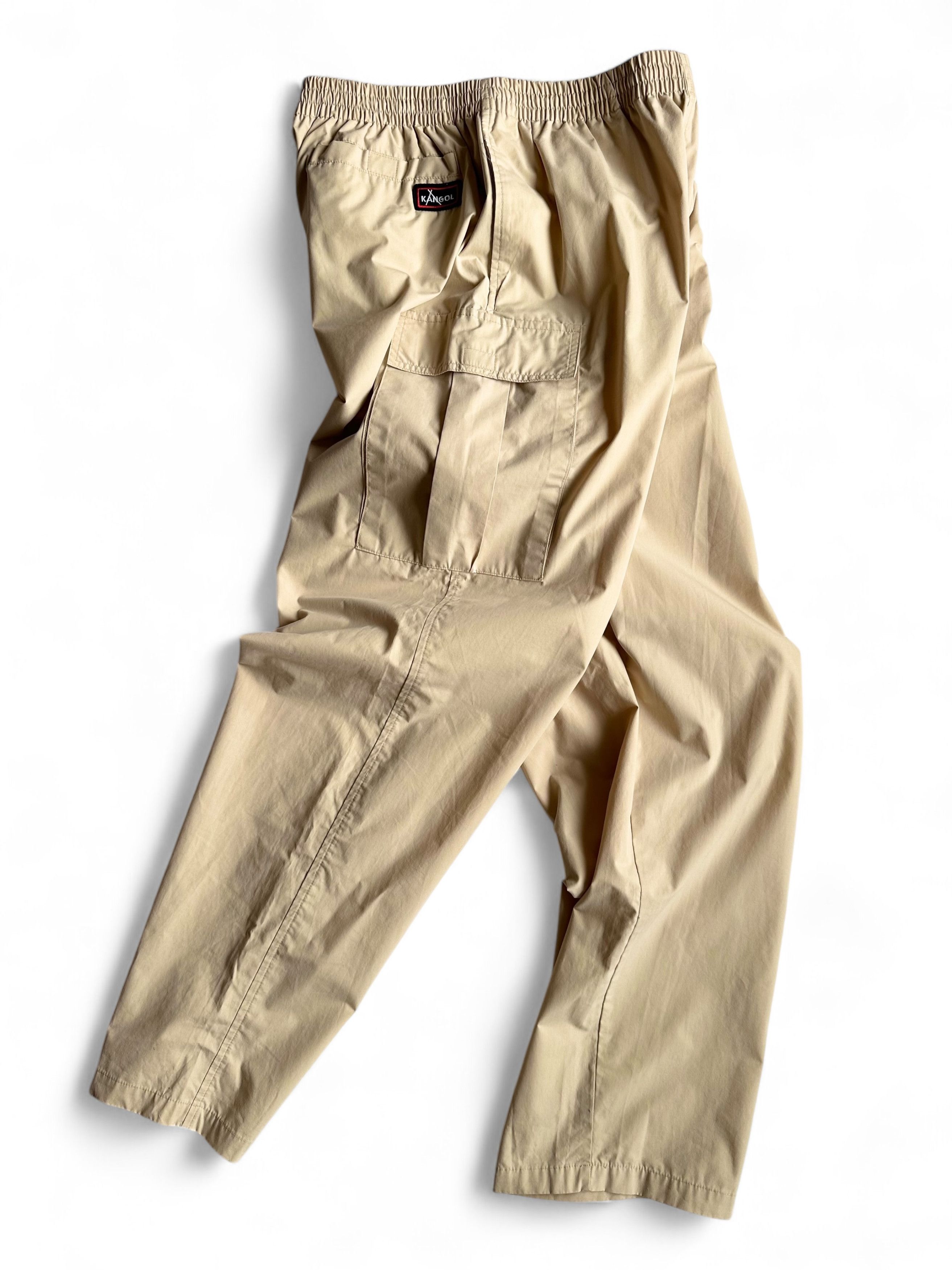 Kangol × Vintage Vintage Kangol Beige Baggy Wide Cargo Pants Size US 32 / EU 48 - 2 Thumbnail