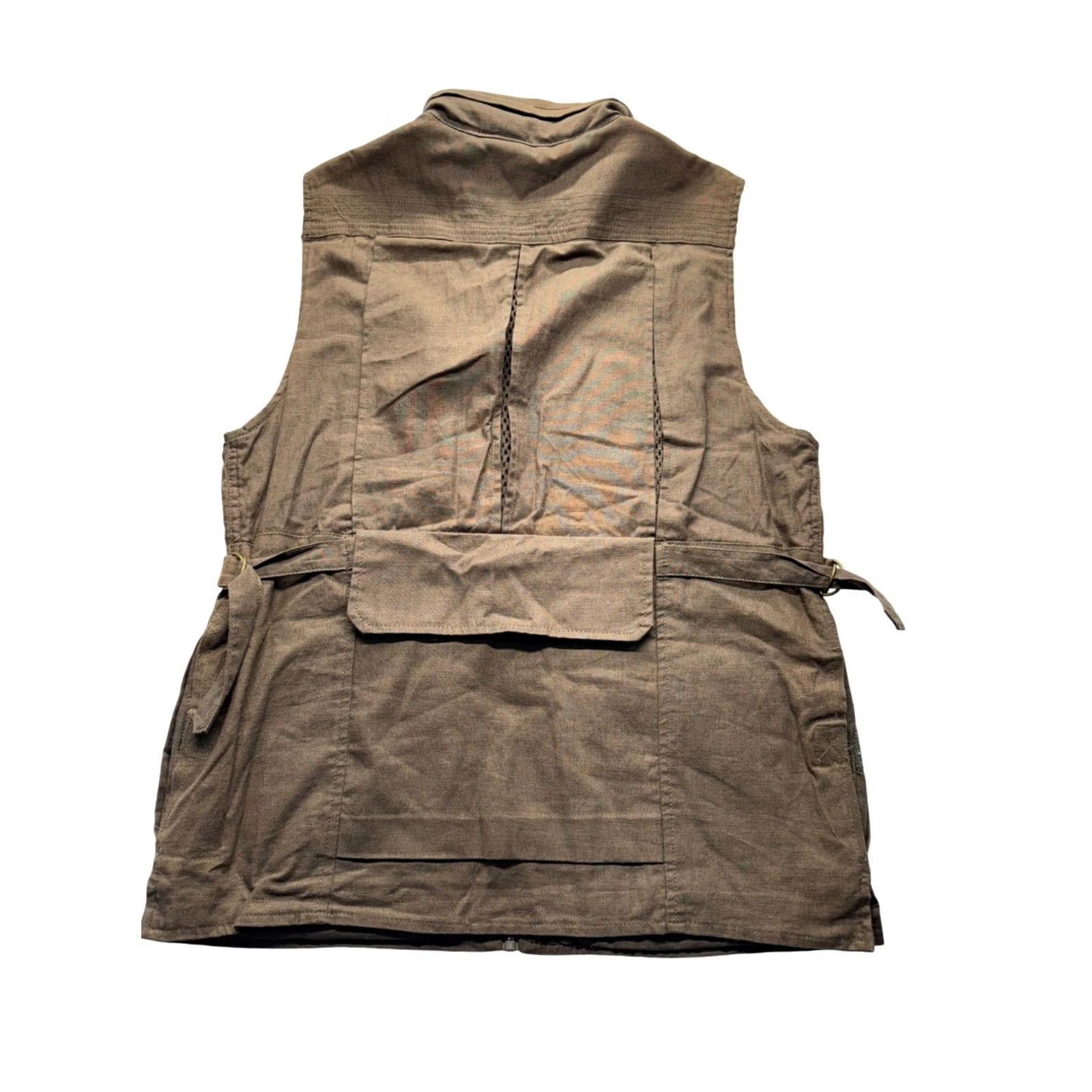 Vintage VINTAGE Nada Chair Acti Vest Mens Medium Brown Vest Hanf Cotton 55% Hemp 45% Cotton Outdoor Hunting Pockets Hood Straps Size US M / EU 48-50 / 2 - 2 Thumbnail