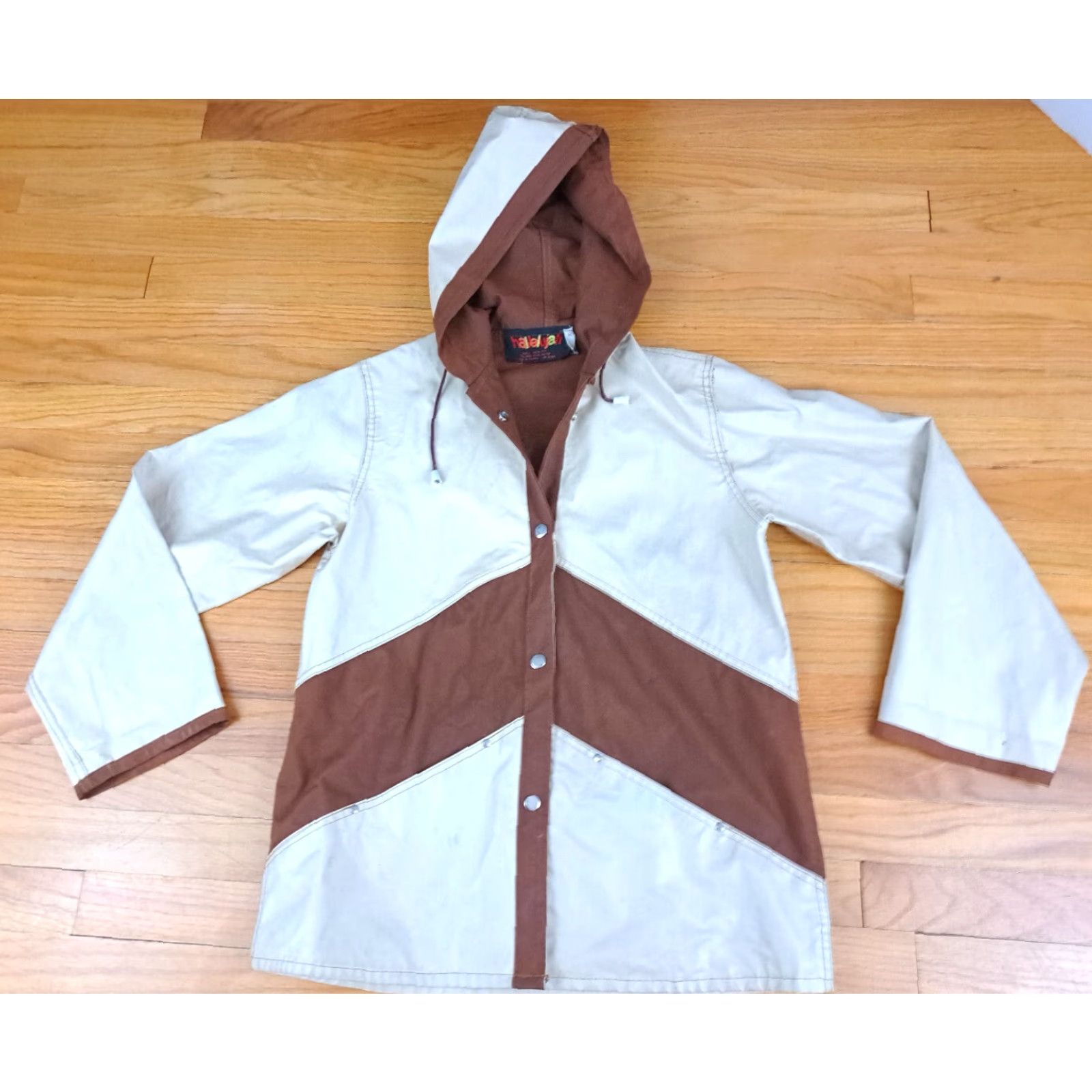 Rains Hallelujah Jacket Rain Coat PVC Multicolor Studded Pockets 26in Long 28in Pit to Pit Men Medium Button Size US M / EU 48-50 / 2 - 2 Thumbnail