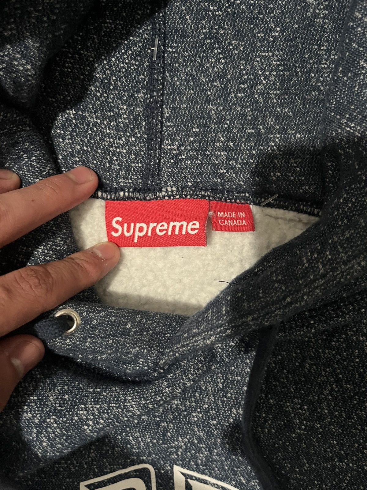 Supreme Dark blue Supreme Spellout Hoodie Size US M / EU 48-50 / 2 - 3 Thumbnail