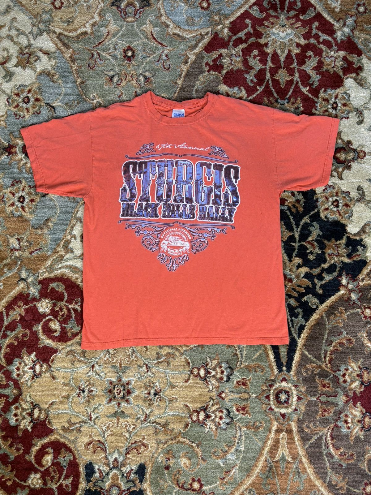 Harley Davidson × Vintage Vintage Sturgis Biker T shirt 2007 Size US L / EU 52-54 / 3 - 2 Thumbnail