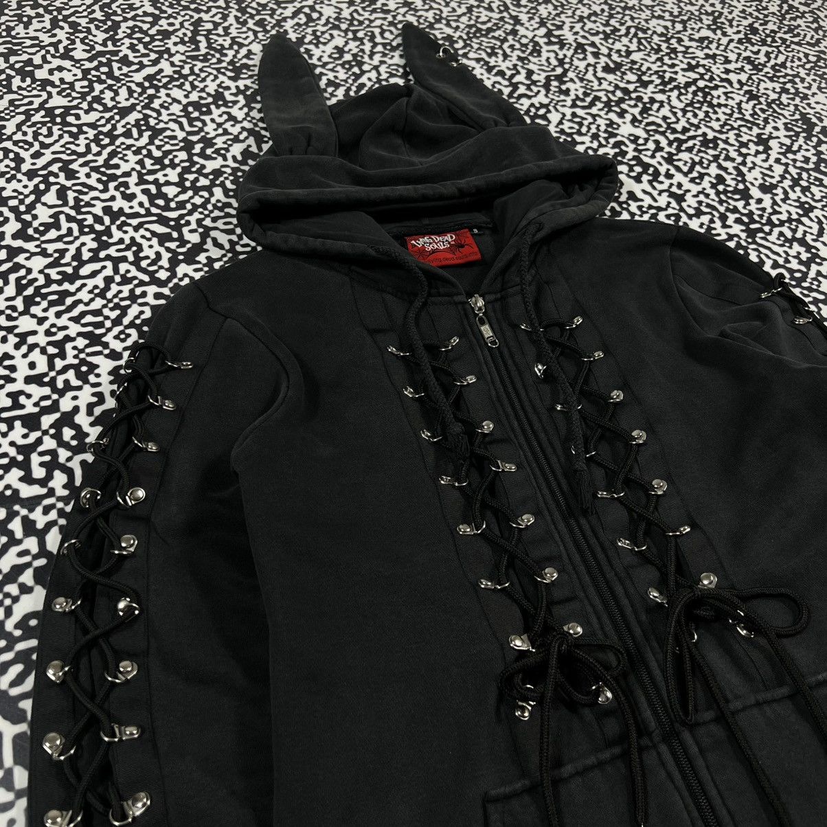 Japanese Brand Vintage Y2K Living Dead Souls Gothic Bunny Style Zip Hoode Size S / US 4 / IT 40 - 7 Thumbnail