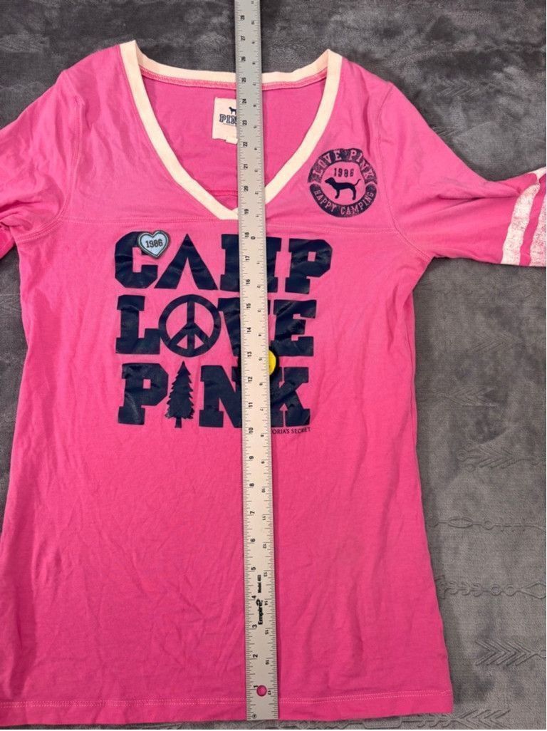Pink Women's PINK V-neck T-Shirt, Size M, Pink Size L / US 10 / IT 46 - 5 Thumbnail