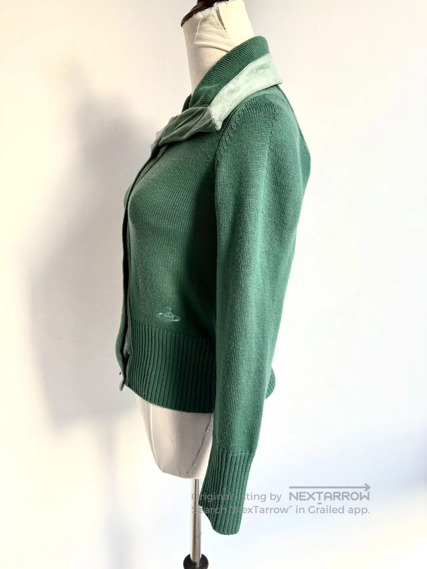 Vivienne Westwood vivienne westwood green velvet knit cardigan. Size M / US 6-8 / IT 42-44 - 3 Thumbnail