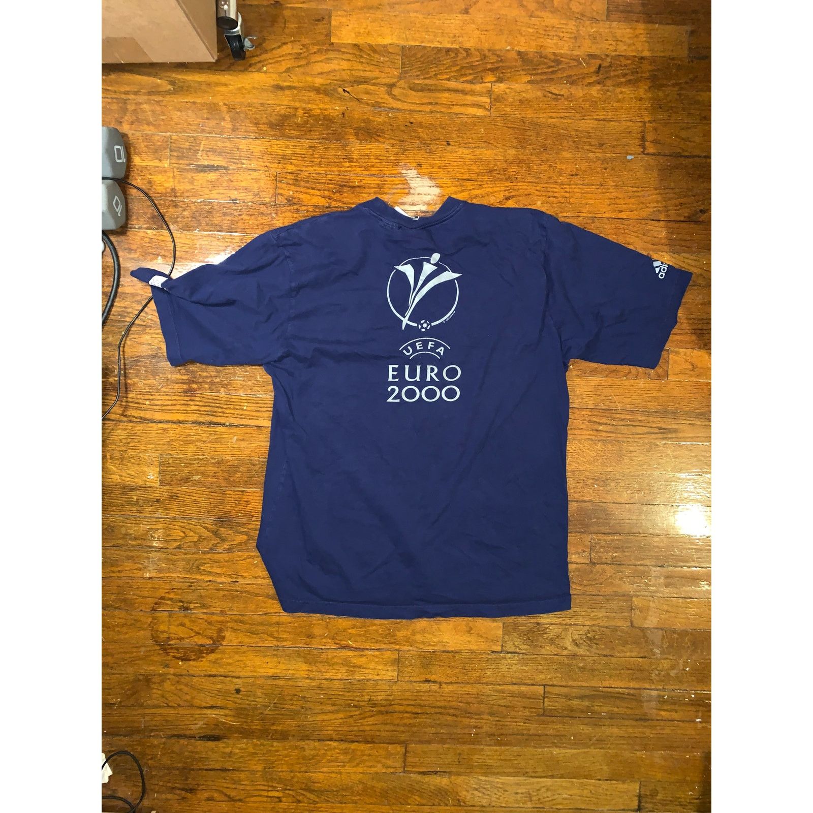 Adidas × Vintage UEFA Euro 2000 Adidas Tee Navy Blue Soccer Single Stitch L Size US L / EU 52-54 / 3 - 3 Thumbnail