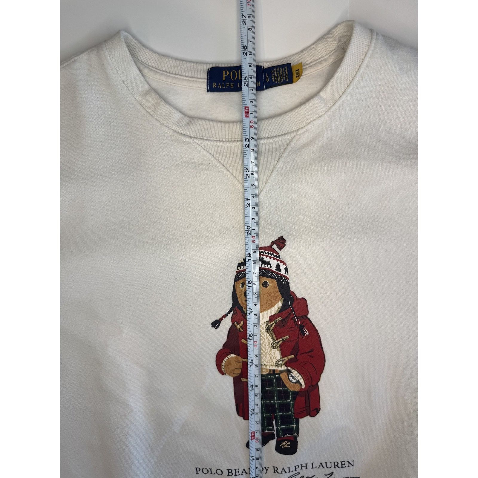 Polo Ralph Lauren Polo Ralph Lauren Polo Bear Sweatshirt White Crewneck Size US L / EU 52-54 / 3 - 5 Thumbnail
