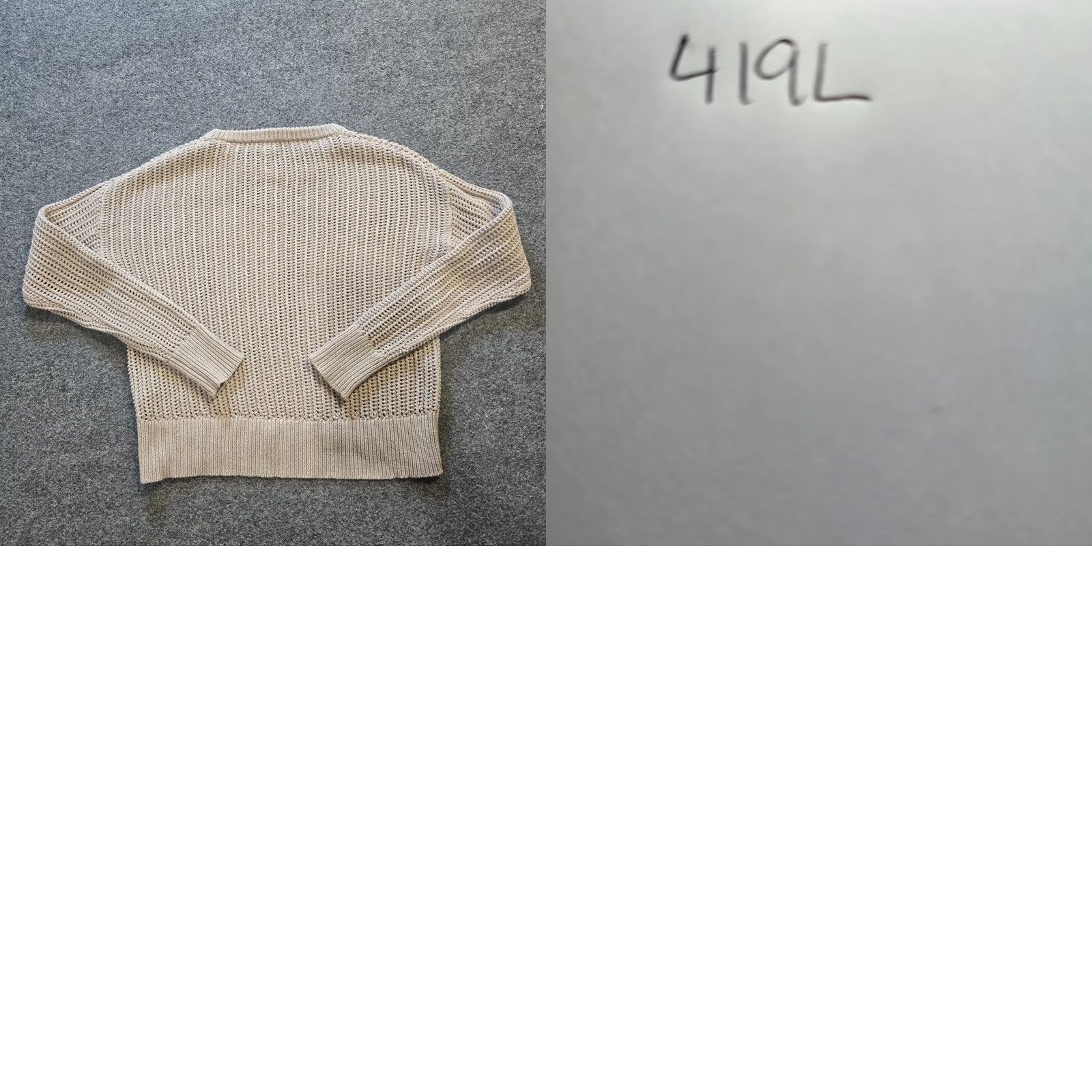Theory Theory Sweater Womens Small Beige Open Knit Long Sleeve Crew Neck Casual Pullover Knit Cotton Classic/Fitted Sleeve Beachy Capsule Winter Fall Size S / US 4 / IT 40 - 8 Thumbnail