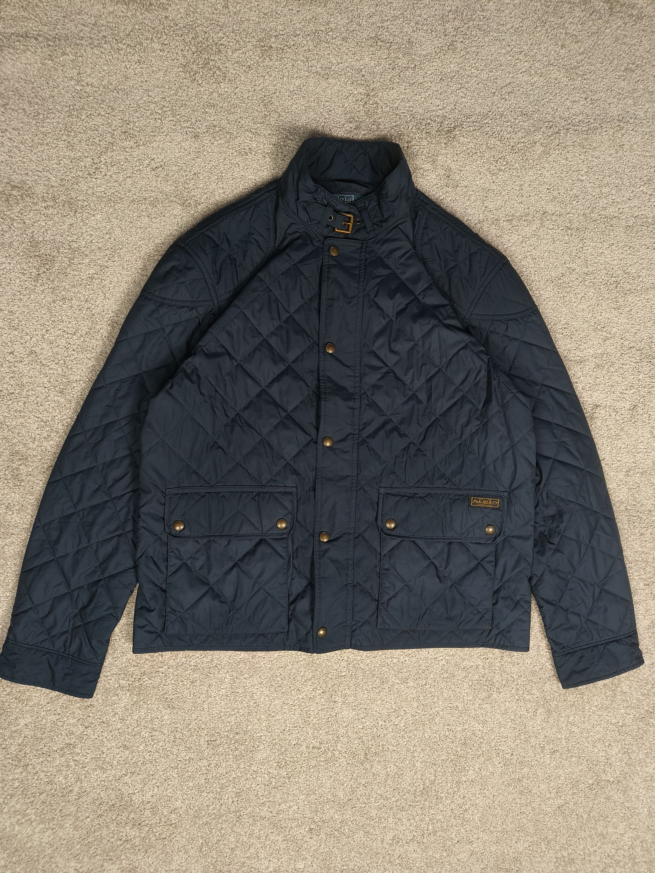 Polo Ralph Lauren Blue Quilted Rider Aviator Field Jacket