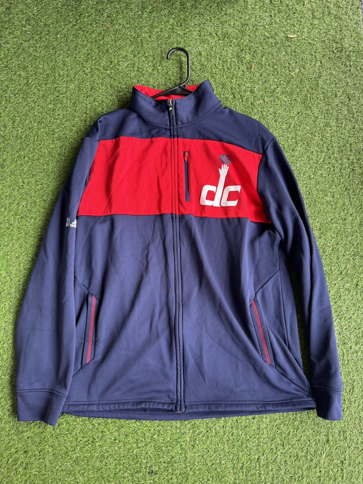 Adidas NBA Washington Wizards navy blue jacket (USED) Size US L / EU 52-54 / 3 - 1 Thumbnail