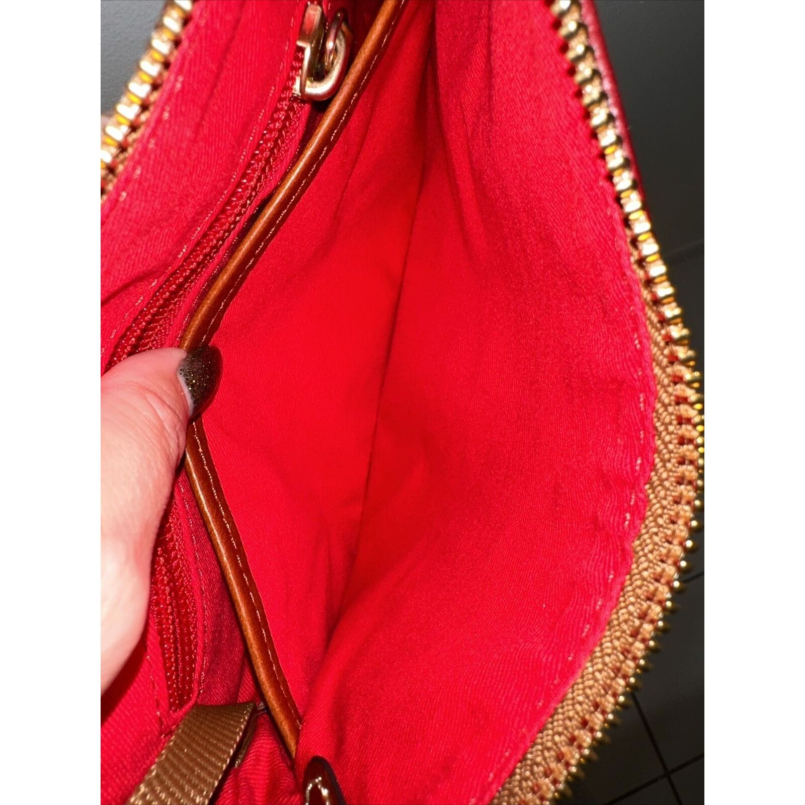 Dooney & Bourke Dooney & Bourke Pebble Leather Ginger Pouchette Crossbody Size ONE SIZE - 7 Thumbnail