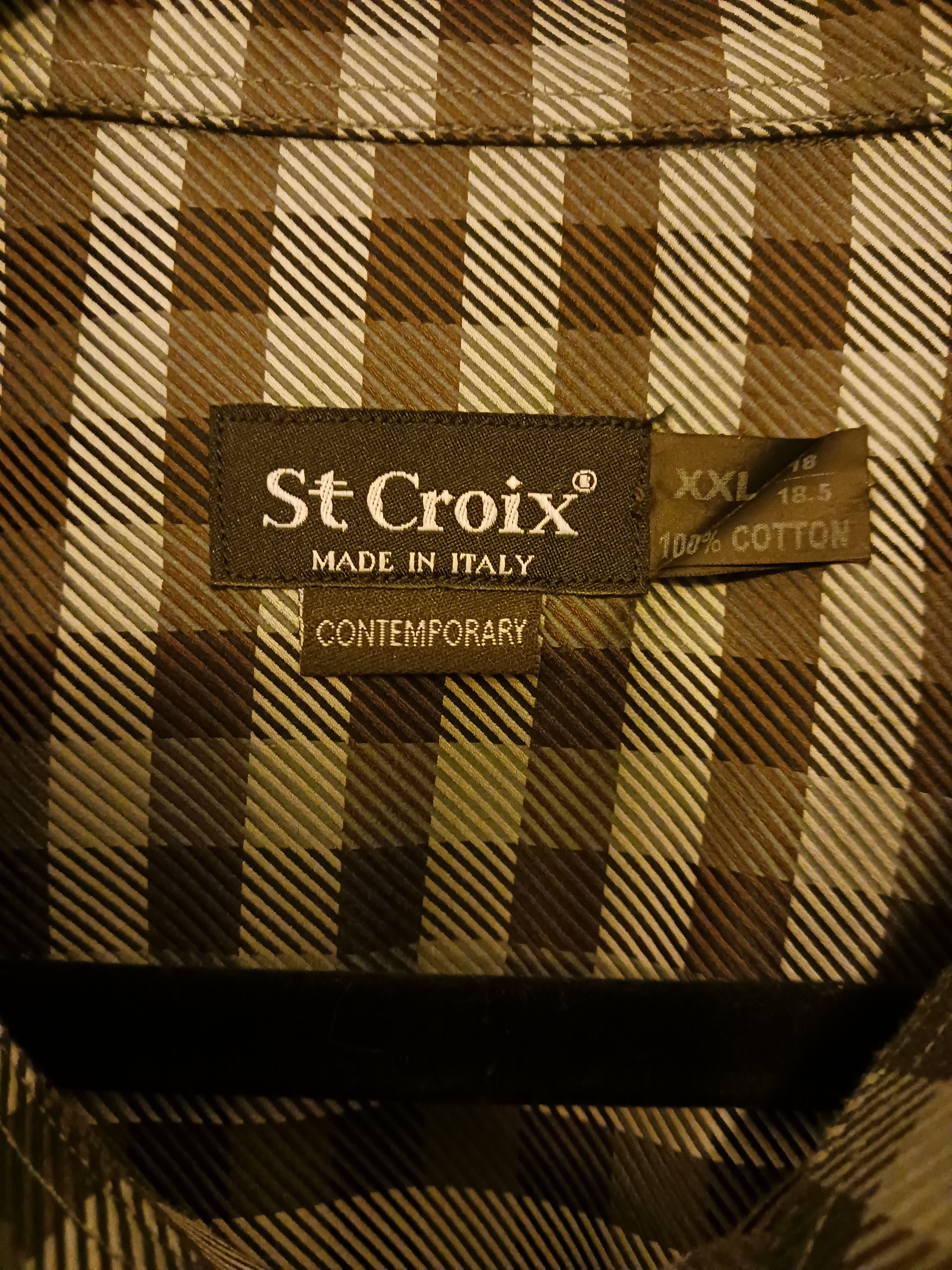 St. Croix 100% Cotton Check Long Sleeve Button Shirt Size US XXL / EU 58 / 5 - 3 Thumbnail