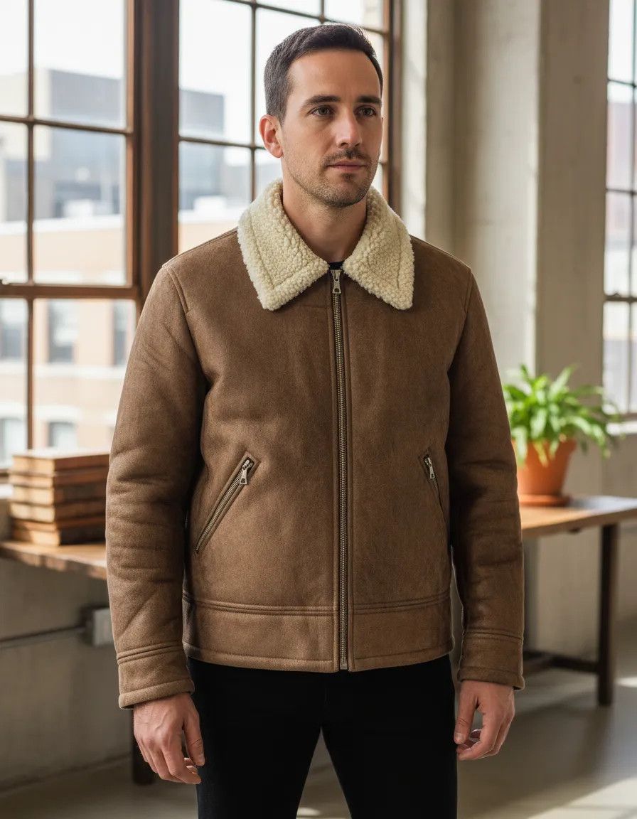 A.P.C. A.P.C. Rue Madame Paris shearling jacket - Fashionella Size US L / EU 52-54 / 3 - 2 Thumbnail