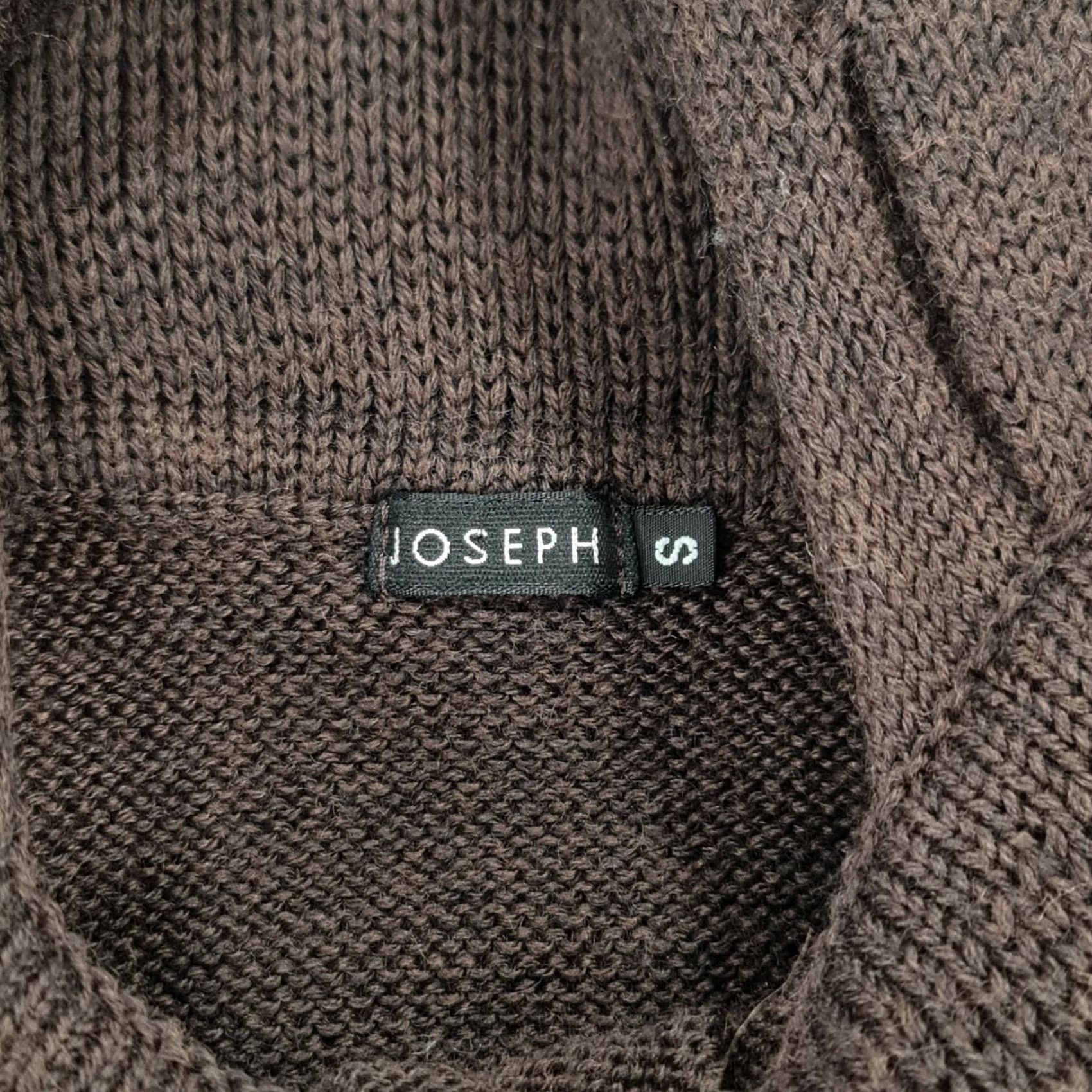 Joseph JOSEPH Womens Dress Knee Length Brown Wool Knit Sleeveless Square Neck Pullover Made In UK Small Casual Designer Modern Boys Girls Mens Womens Size S / US 4 / IT 40 - 5 Thumbnail