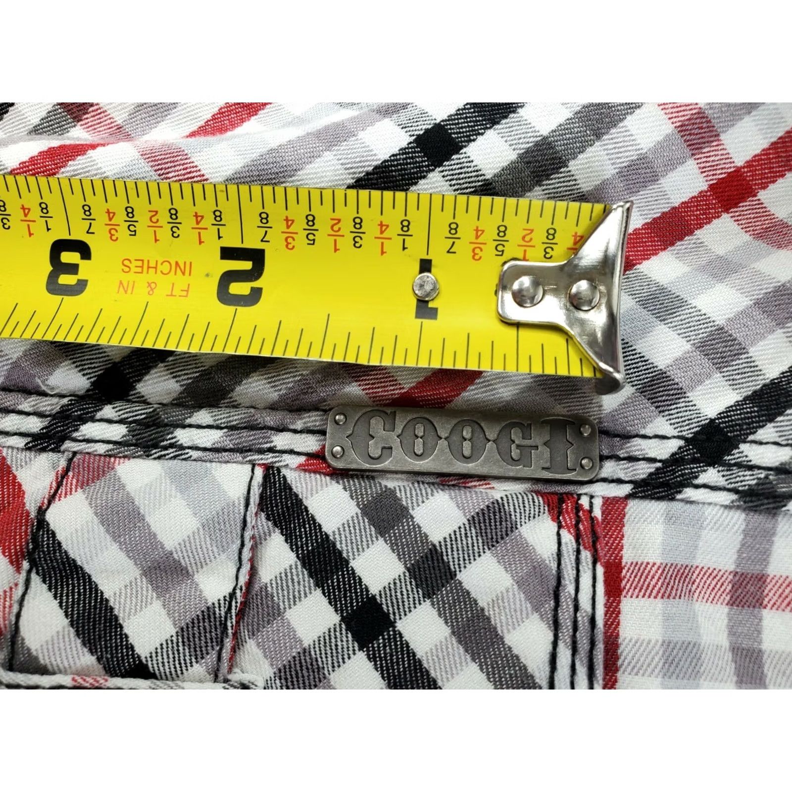 Coogi COOGI Australia Long Sleeve Plaid Button-Down Shirt Men 2XL Red Embroidery, Multicolor, Cotton, Casual Shirt, Button-Up, Regular Fit Size US XXL / EU 58 / 5 - 7 Thumbnail