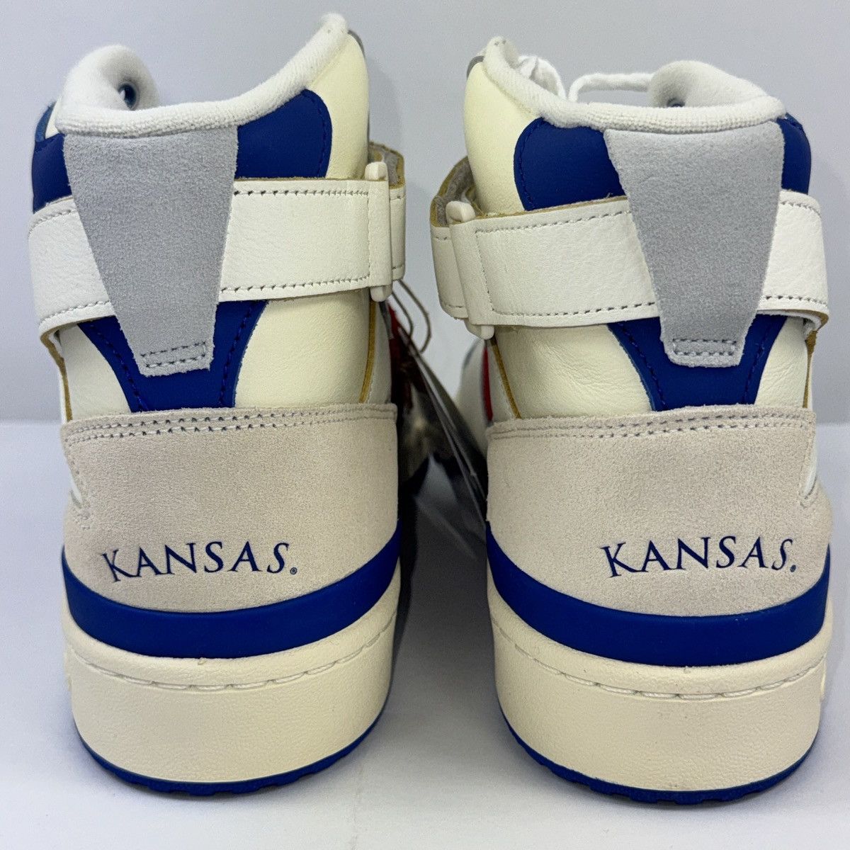 Adidas × Eric Emanuel ADIDAS FORUM 84 HIGH KANSAS JAYHAWKS SNEAKERS Size US 10 / EU 43 - 3 Thumbnail