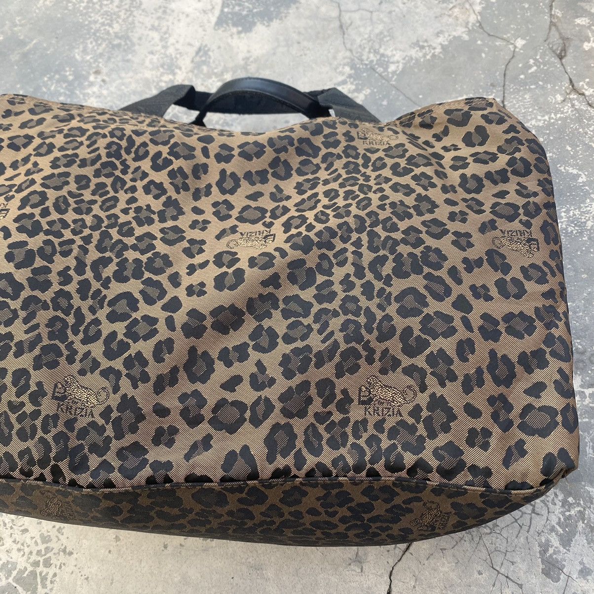 Japanese Brand × Krizia Uomo Vintage KRIZIA Leopard Hand Carry Size ONE SIZE - 4 Thumbnail