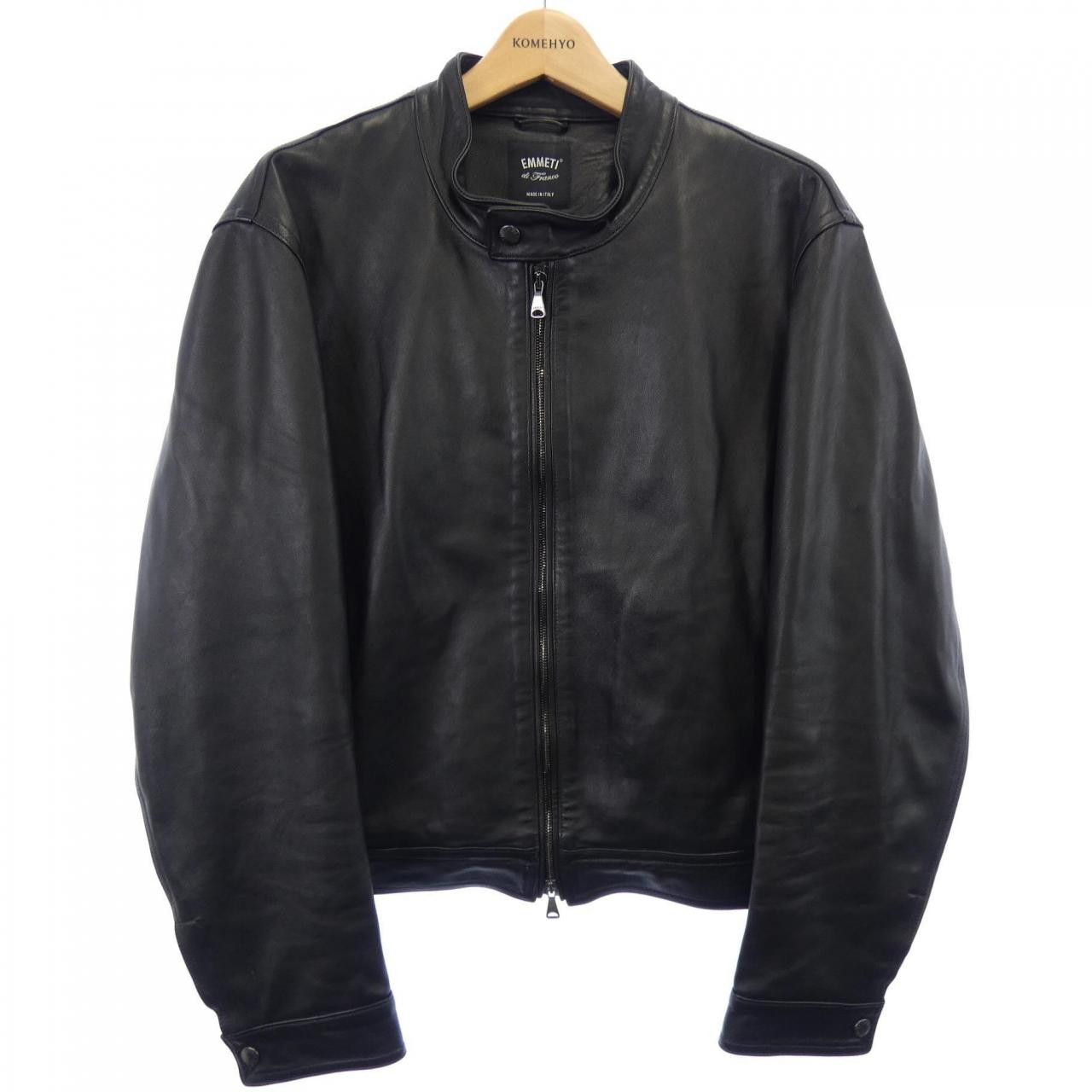 Other Other Emmeti Lamb Leather Riders Jacket Leather Outerwear giappone-078 DUTY FREE for USA Size ONE SIZE - 1 Thumbnail