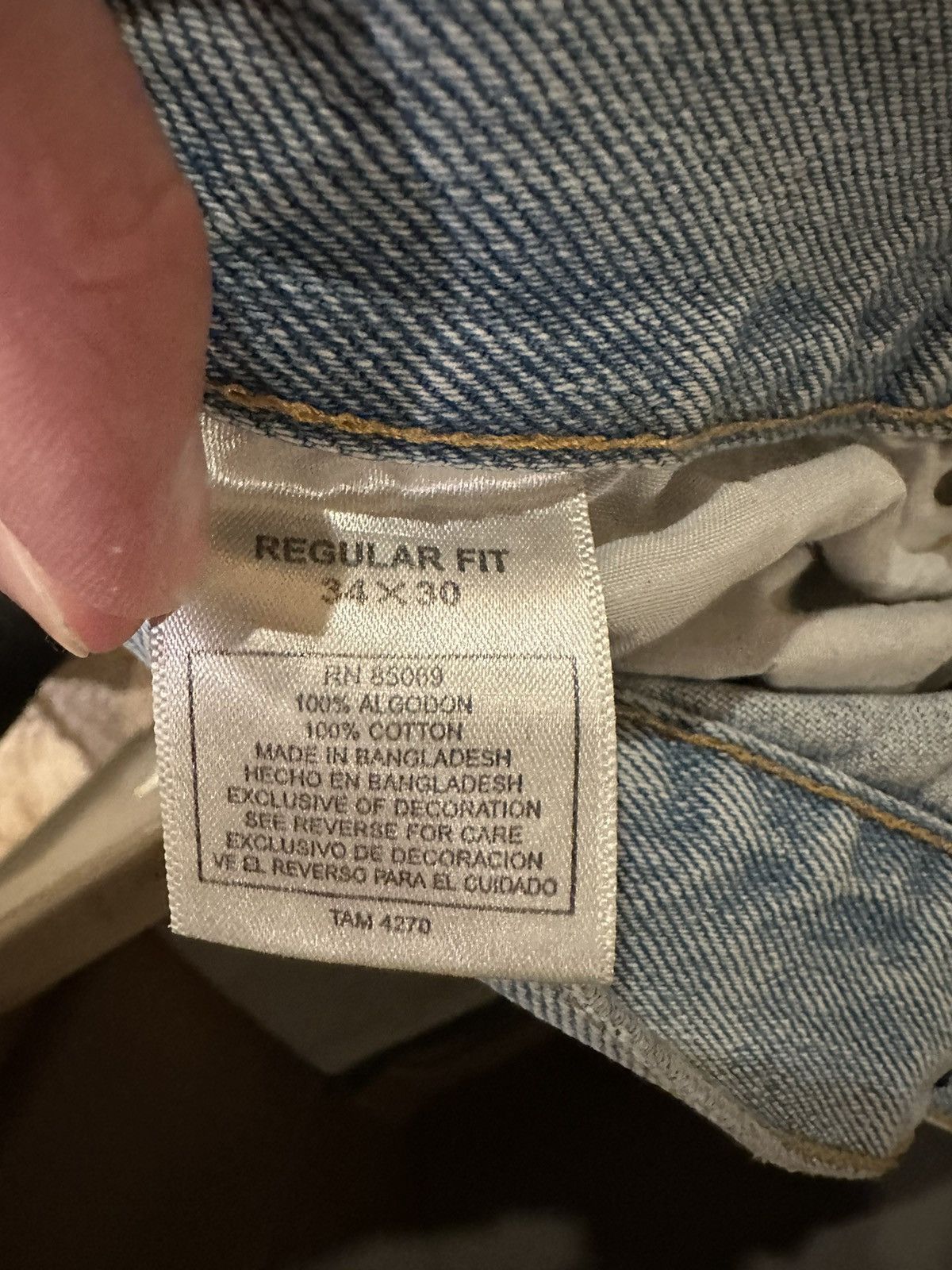 Vintage Vintage Cross & Winsor Painter Light Wash Blue Denim Jeans Size US 34 / EU 50 - 8 Thumbnail