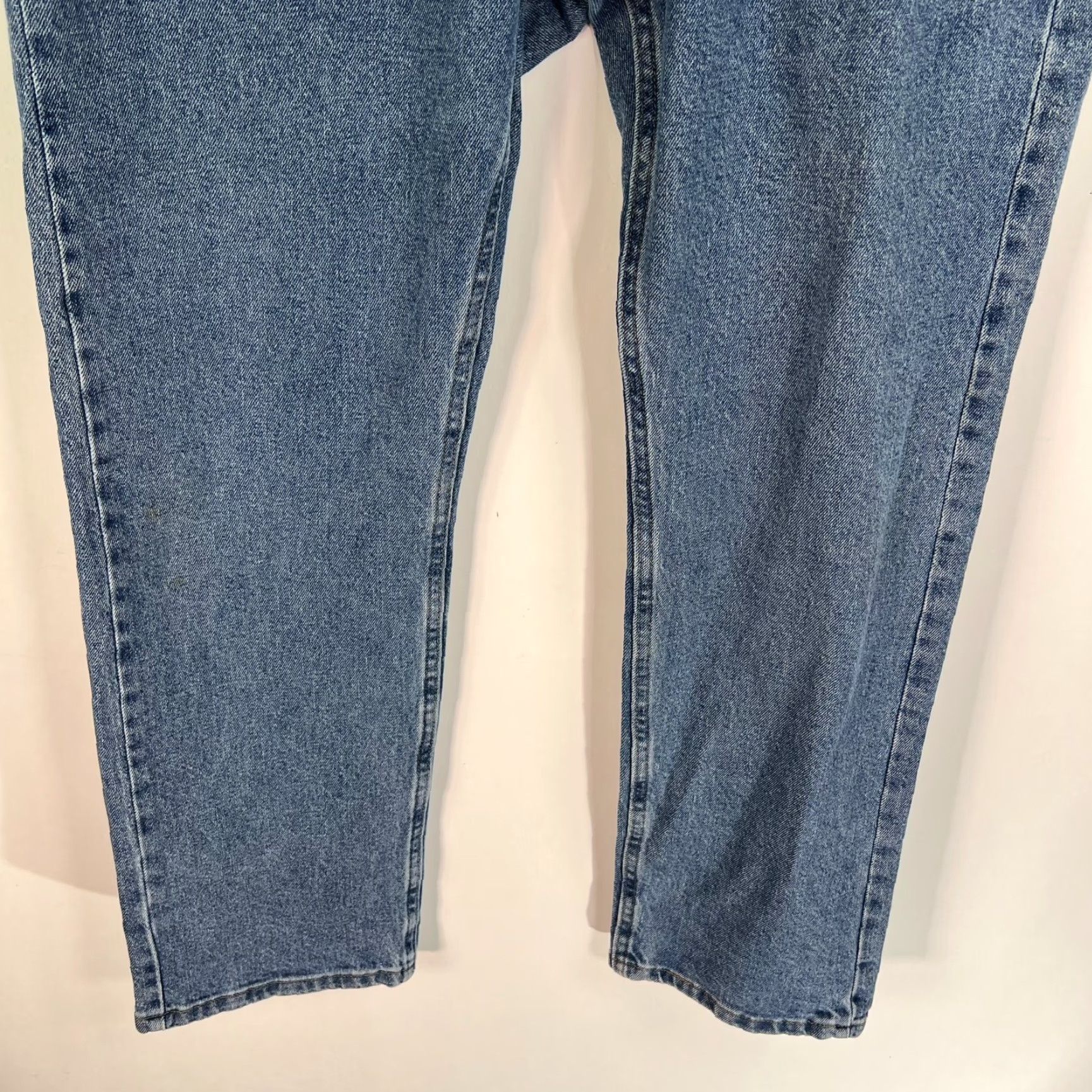 Wrangler Wrangler Mens Casual Straight Leg Flat Front Jeans Blue Denim Size 36X30 Size US 36 / EU 52 - 3 Thumbnail