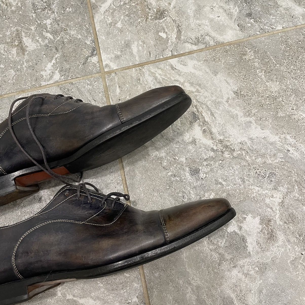 Handmade × Santoni 6 Santoni boots classic chameleon clr Leather Shoes old mone Size US 6 / EU 39 - 5 Thumbnail