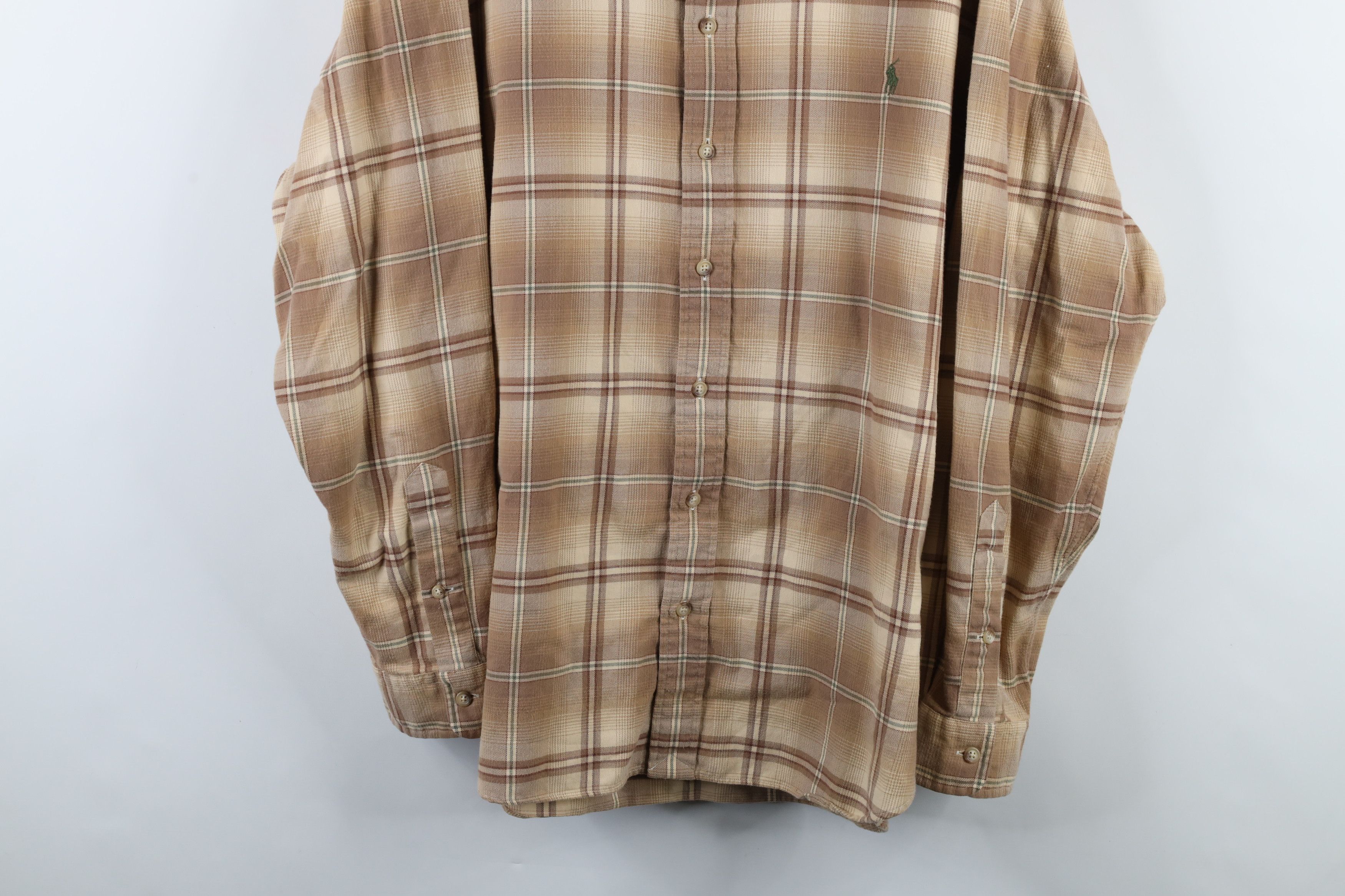 Ralph Lauren × Vintage Vintage 90s Ralph Lauren Flannel Collared Button Down Shirt Size US XXL / EU 58 / 5 - 3 Thumbnail