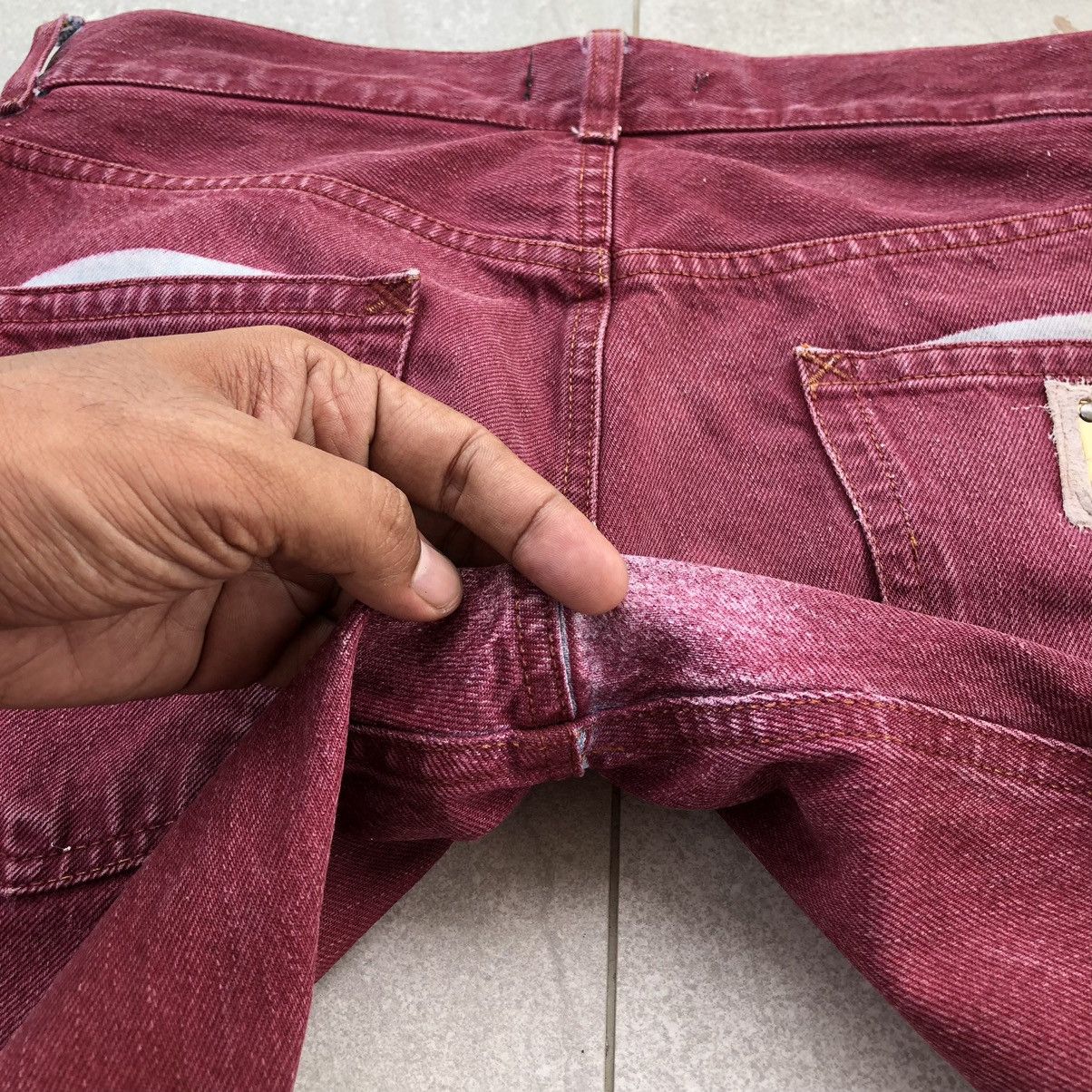 Dolce & Gabbana Vintage Dolce And Gabbana Red Denim Pants Size US 31 - 14 Thumbnail