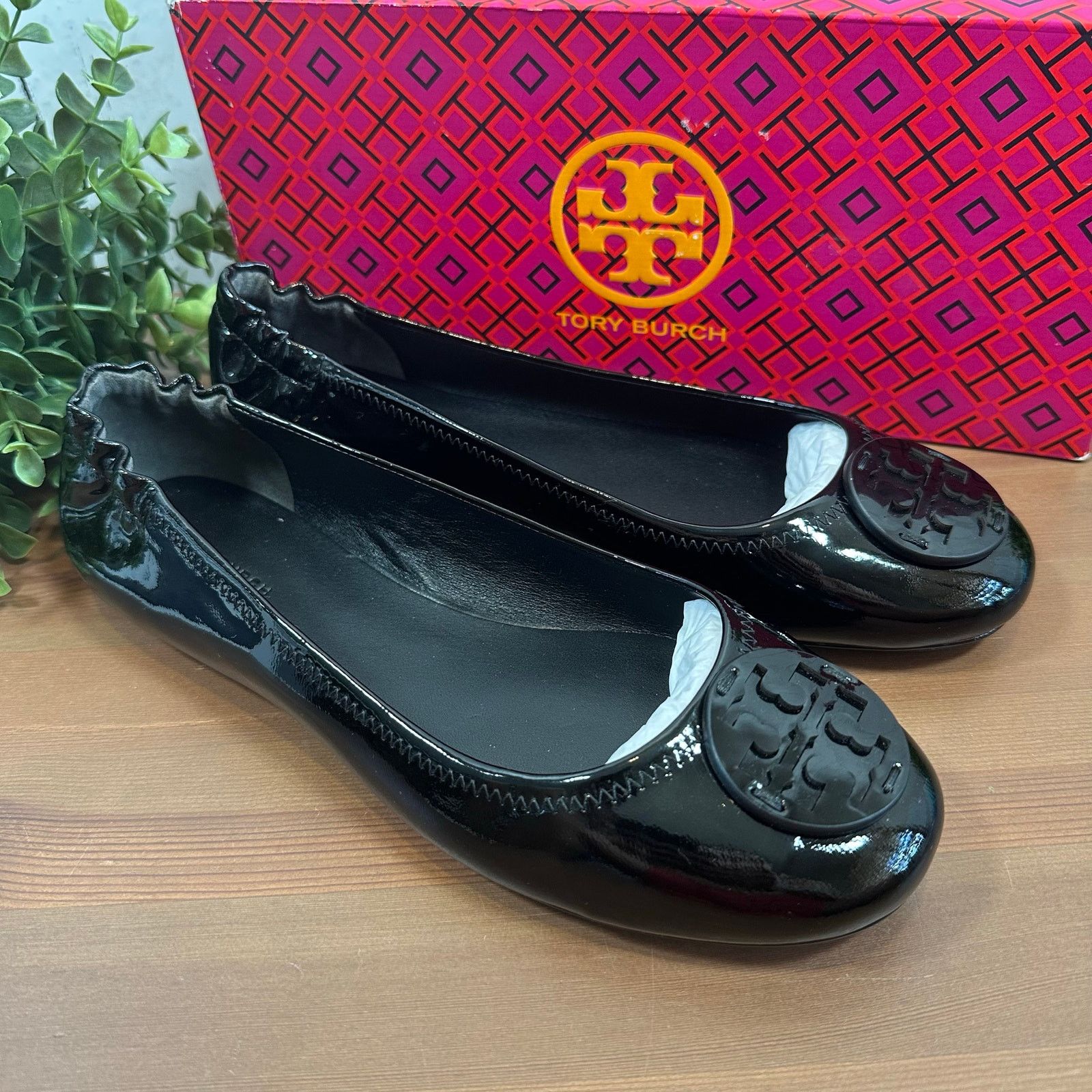 Tory Burch Tory Burch Minnie Travel Patent Leather Ballet Flats Size US 5.5 / IT 35.5 - 3 Thumbnail