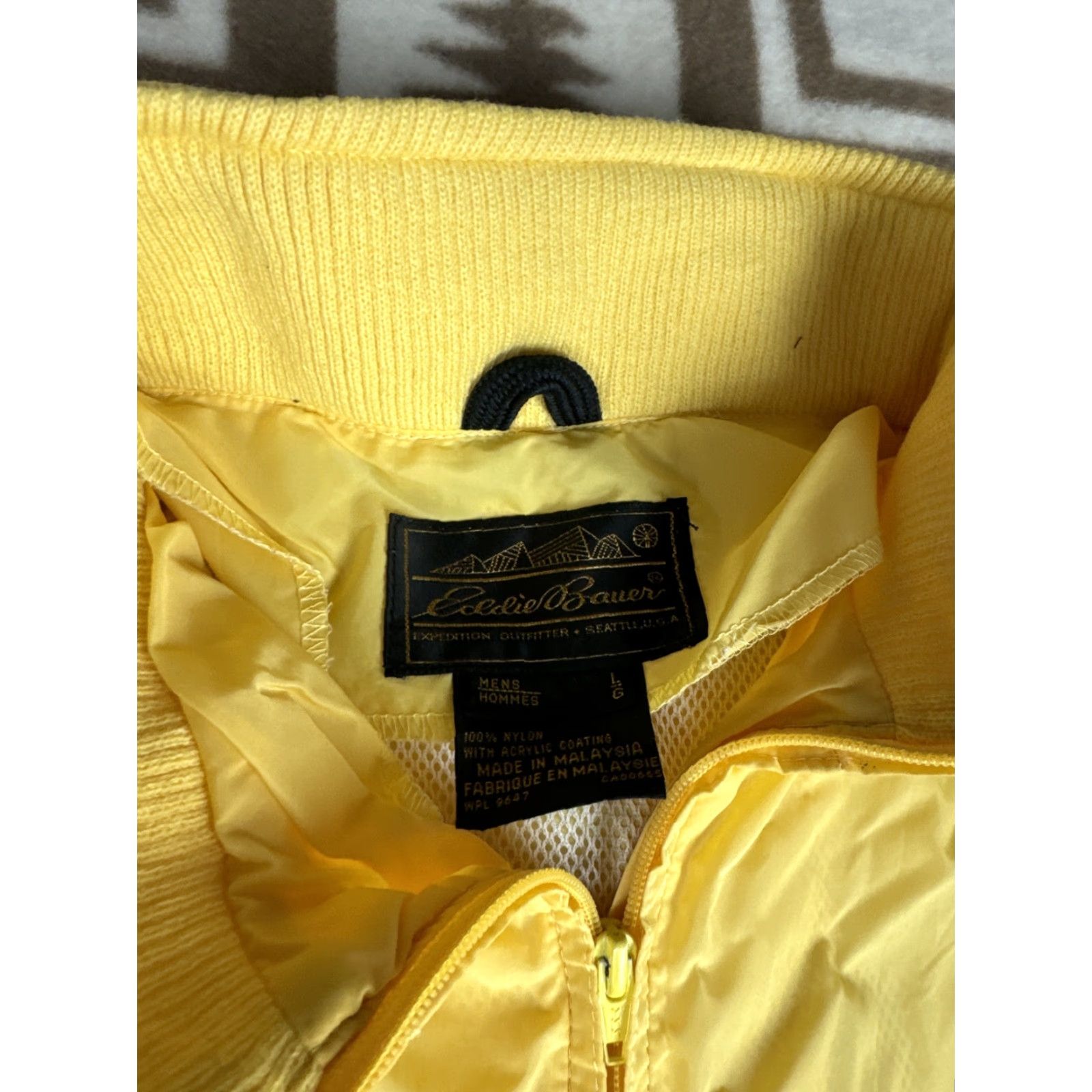 Eddie Bauer VINTAGE Eddie Bauer Windbreaker Jacket Mens L Yellow 90s Size US L / EU 52-54 / 3 - 2 Thumbnail