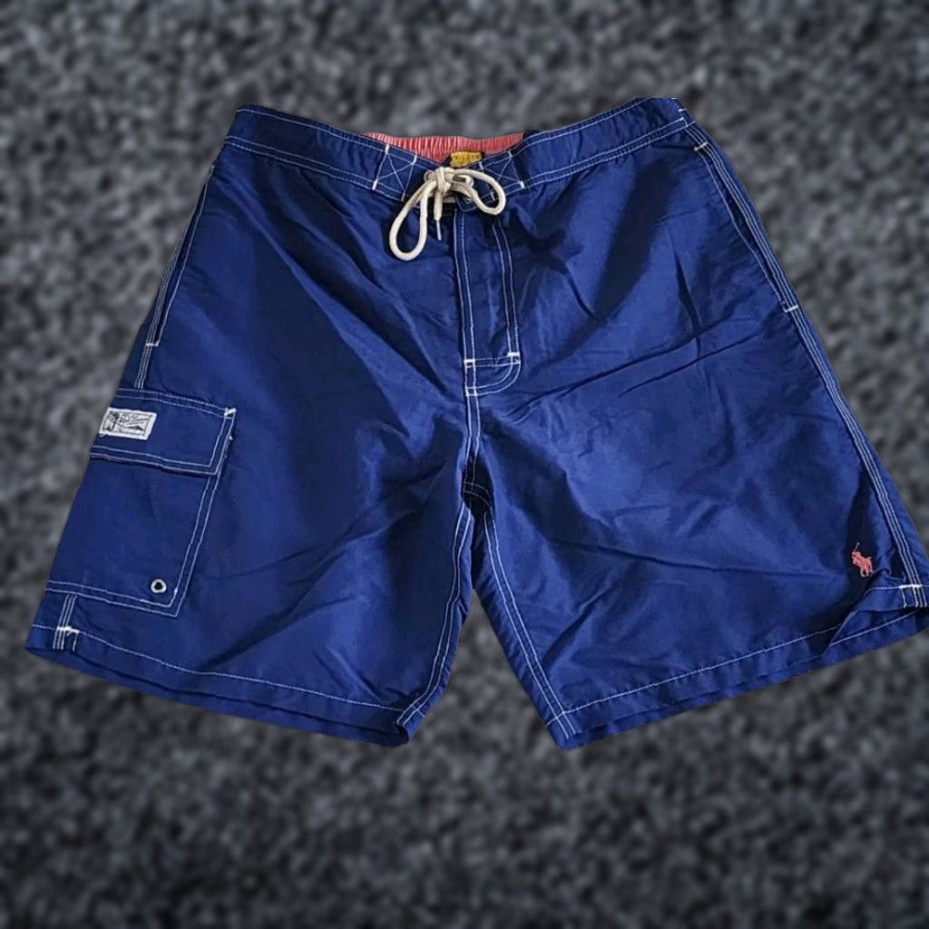 Polo Ralph Lauren Mens Swim Trunks Bottom M Blue Logo