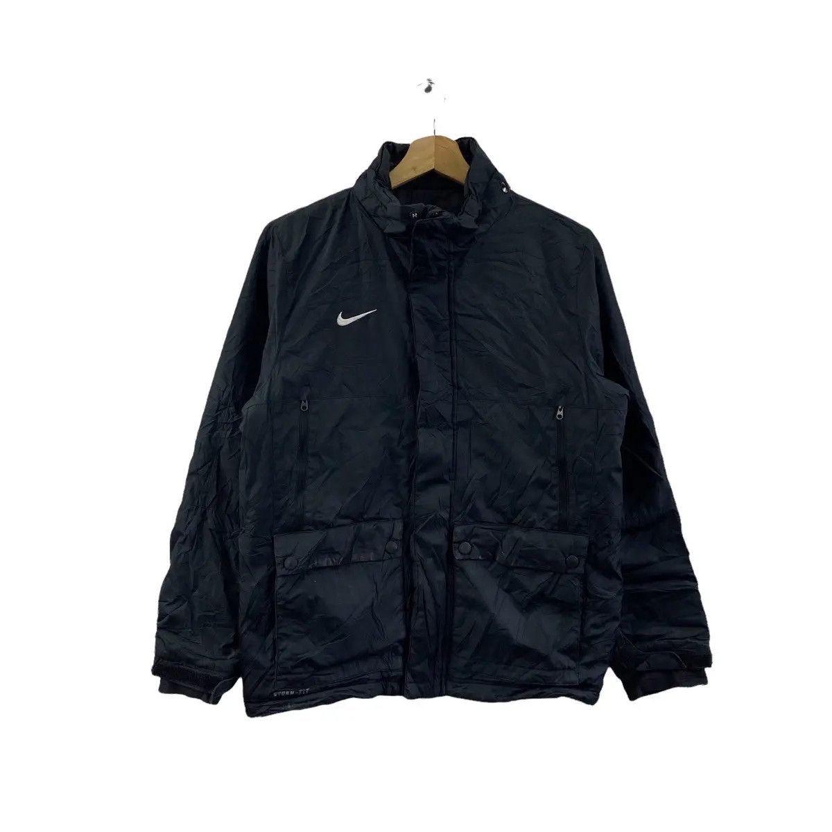 Nike Vtg 90’ NIKE STORM FIT Minimalist Puffer Jacket Hoodie Size US L / EU 52-54 / 3 - 1 Thumbnail