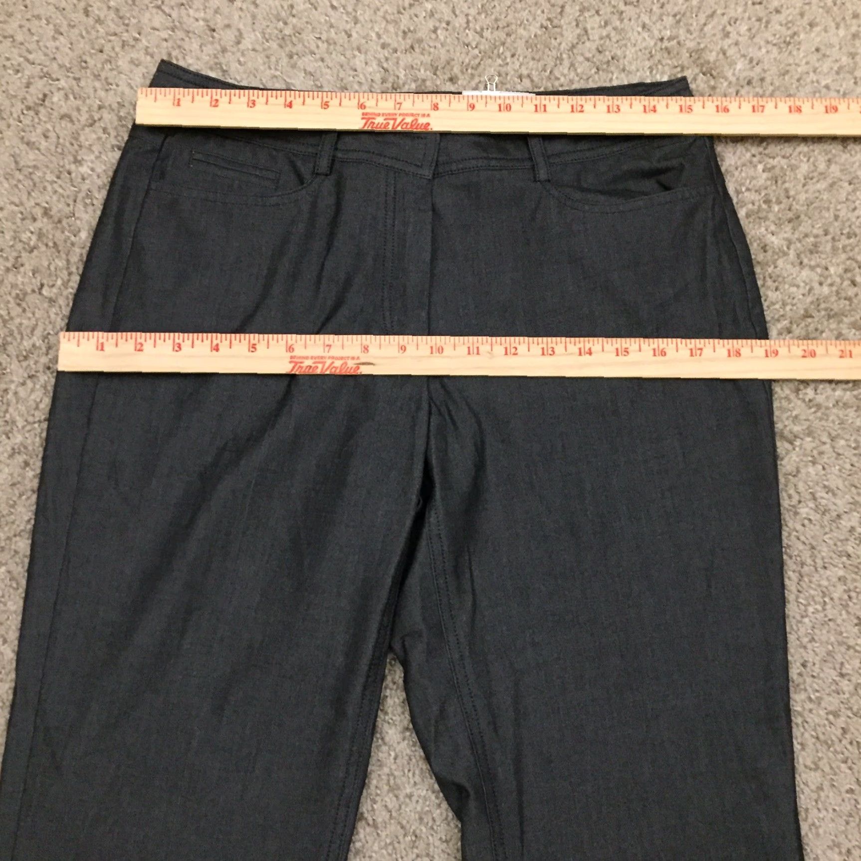 Calvin Klein Calvin Klein Dress Pants Womens Size 8 Gray Straight Leg Polyester Blend 30x33 Size 30" / US 8 / IT 44 - 2 Thumbnail