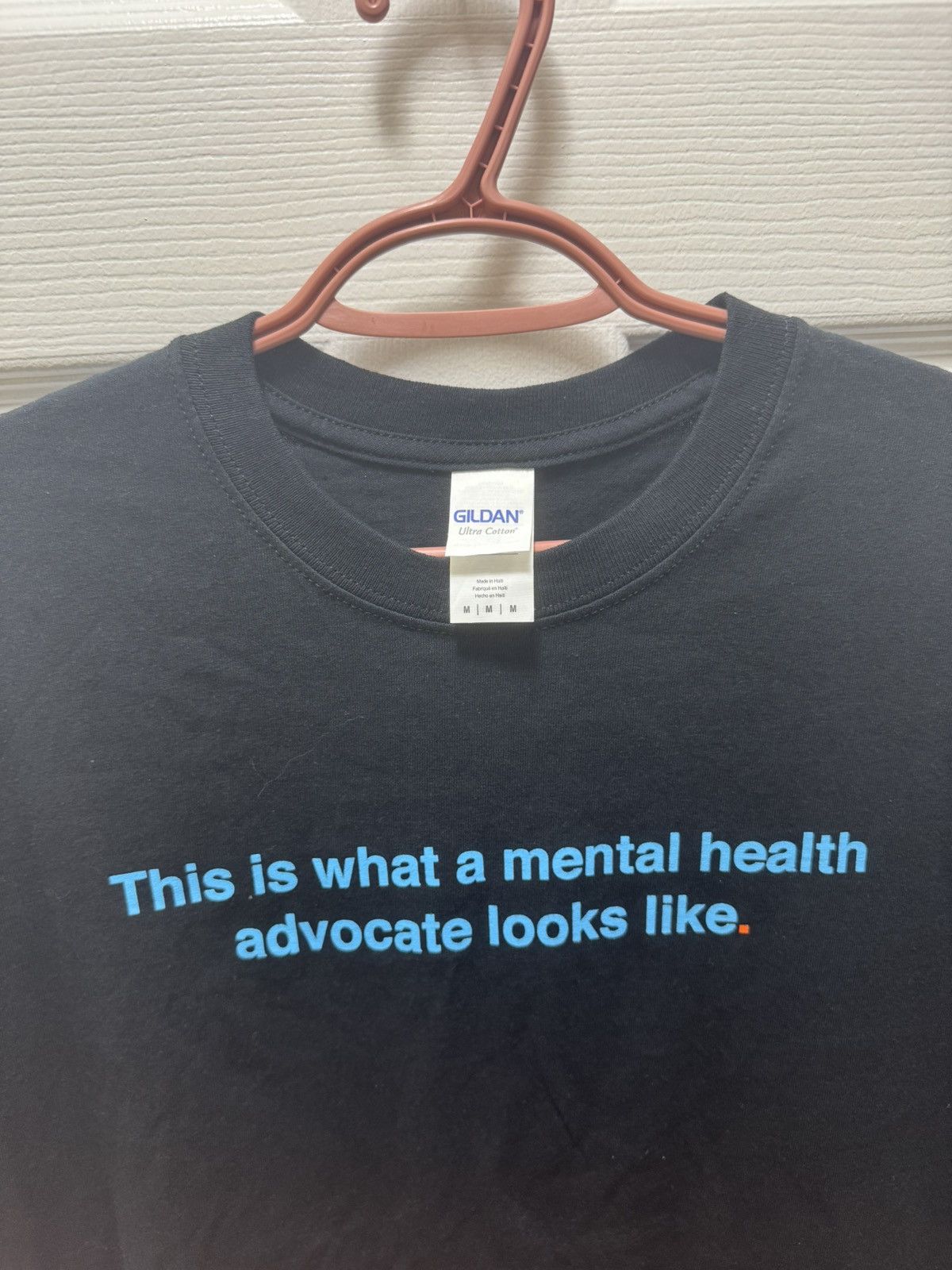 Gildan Gildan "This is Mental Health" Blue Text Quote Shirt Size US M / EU 48-50 / 2 - 3 Thumbnail