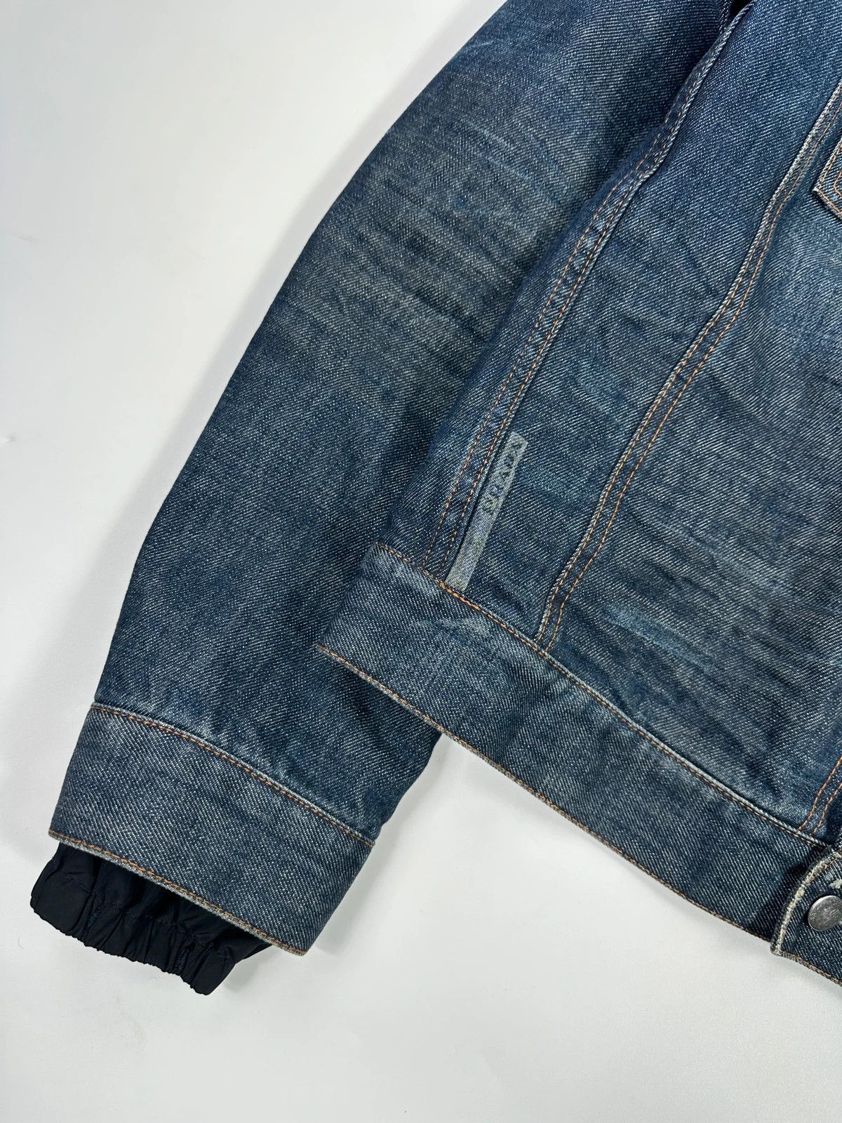 Prada Prada Milano FW2005 Indigo Blue Nylon Lining Denim Jacket Size US M / EU 48-50 / 2 - 2 Thumbnail