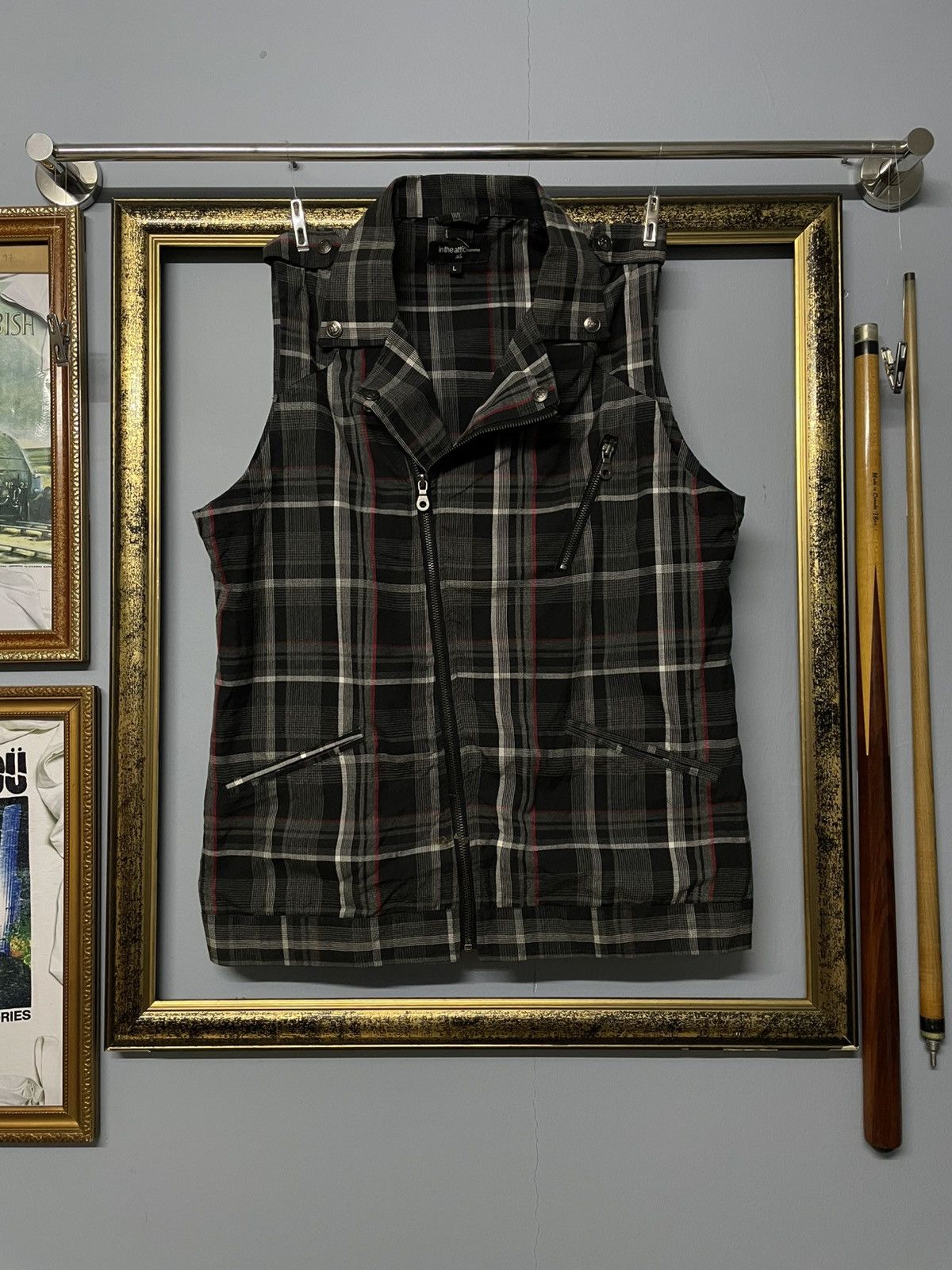 Designer × Japanese Brand × Vintage Vintage Japan Designer In The Attic Sleeveless Punk Jacket Size US M / EU 48-50 / 2 - 1 Thumbnail