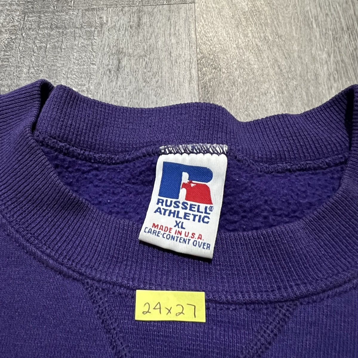 Russell Athletic × Vintage Russell Athletic VTG 90s Blank Purple Crewneck Sweatshirt Size US XL / EU 56 / 4 - 4 Thumbnail