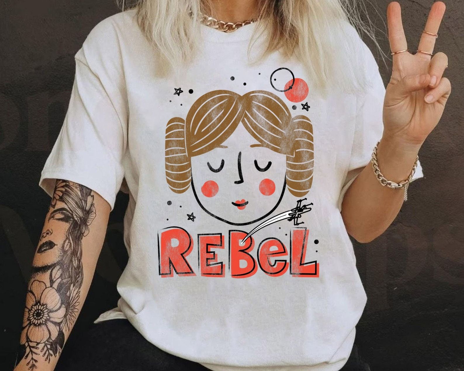 Designer × The Unbranded Brand Princess Doodle Drawing Shirt Size XL / US 12-14 / IT 48-50 - 1 Thumbnail