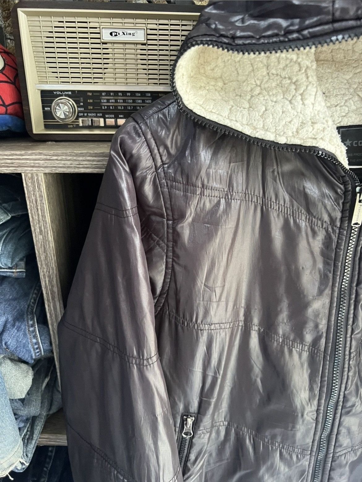 Converse 🔥Converse Full Zipper Hoodie Sherpa Jacket Size US M / EU 48-50 / 2 - 5 Thumbnail