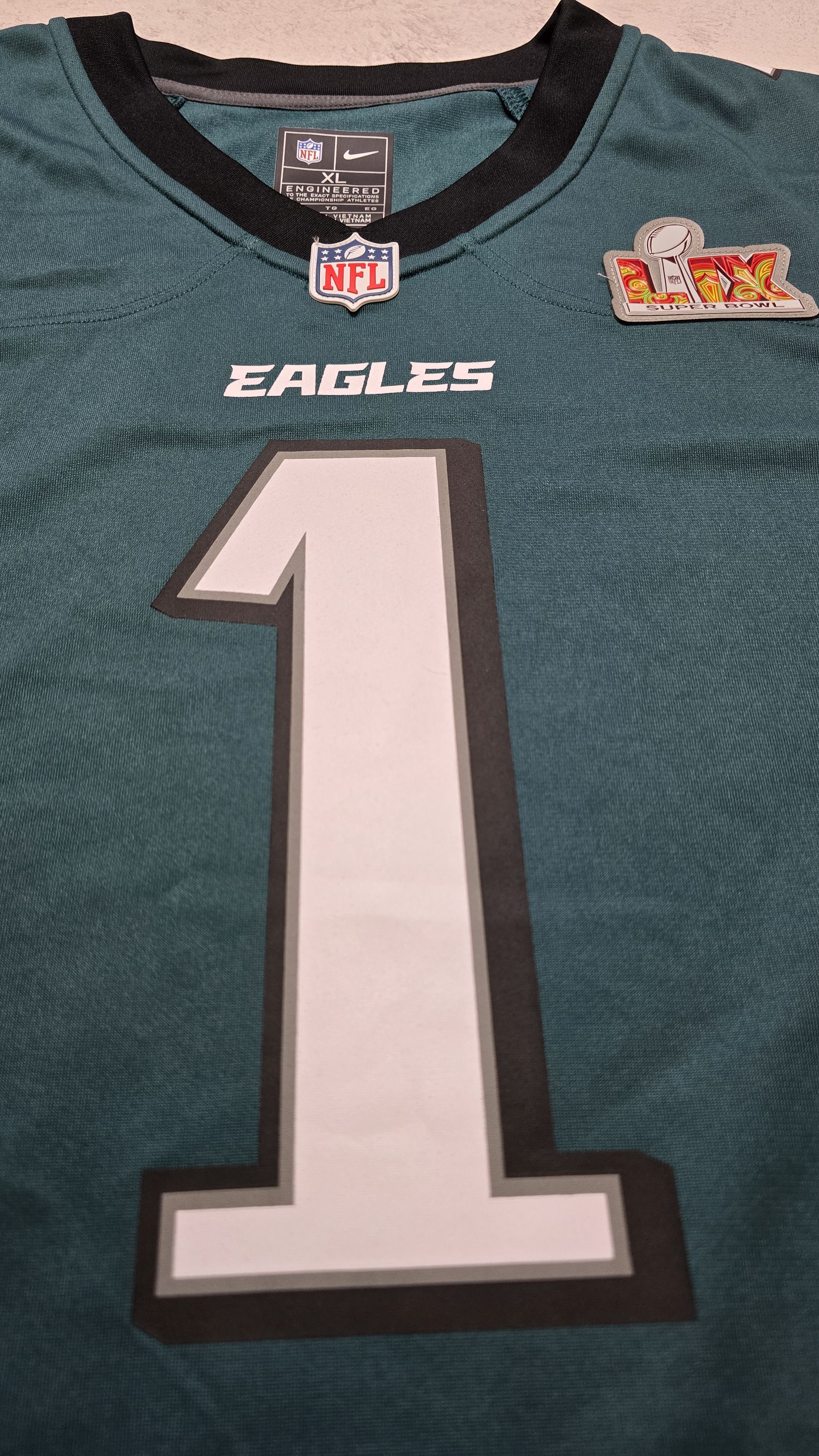 Nike Hurts Jersey Midnight Philadelphia Eagles SuperBowl LIX Size US XL / EU 56 / 4 - 13 Thumbnail