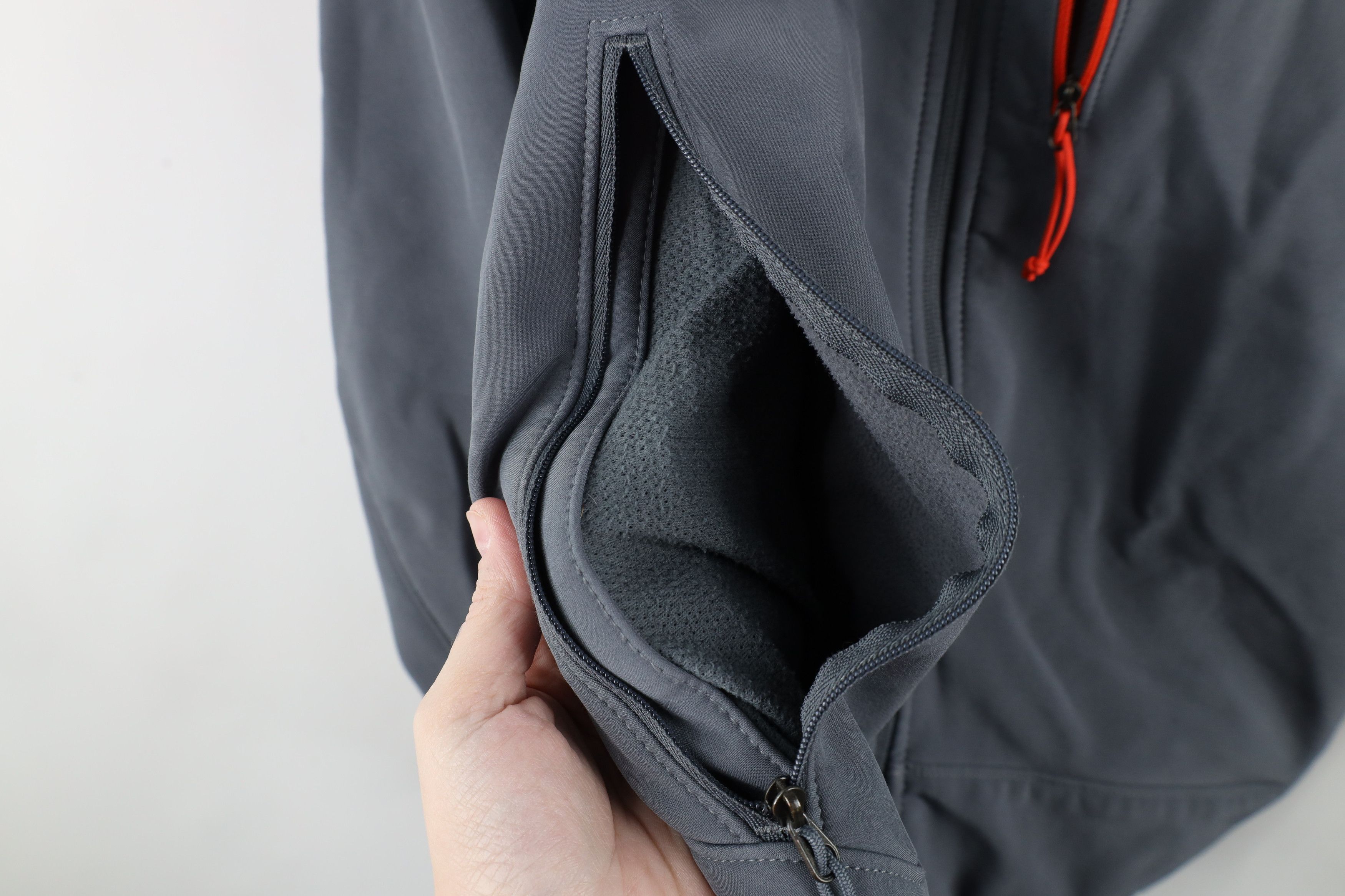 The North Face × Vintage The North Face Fleece Lined Full Zip Soft Shell Jacket Gray Size US L / EU 52-54 / 3 - 7 Thumbnail