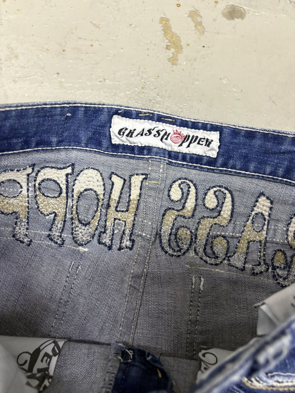 Hysteric Glamour Vintage Flared Jeans Grasshopper Denim Skulls Boot Cut 4🟦 Size US 30 / EU 46 - 12 Thumbnail