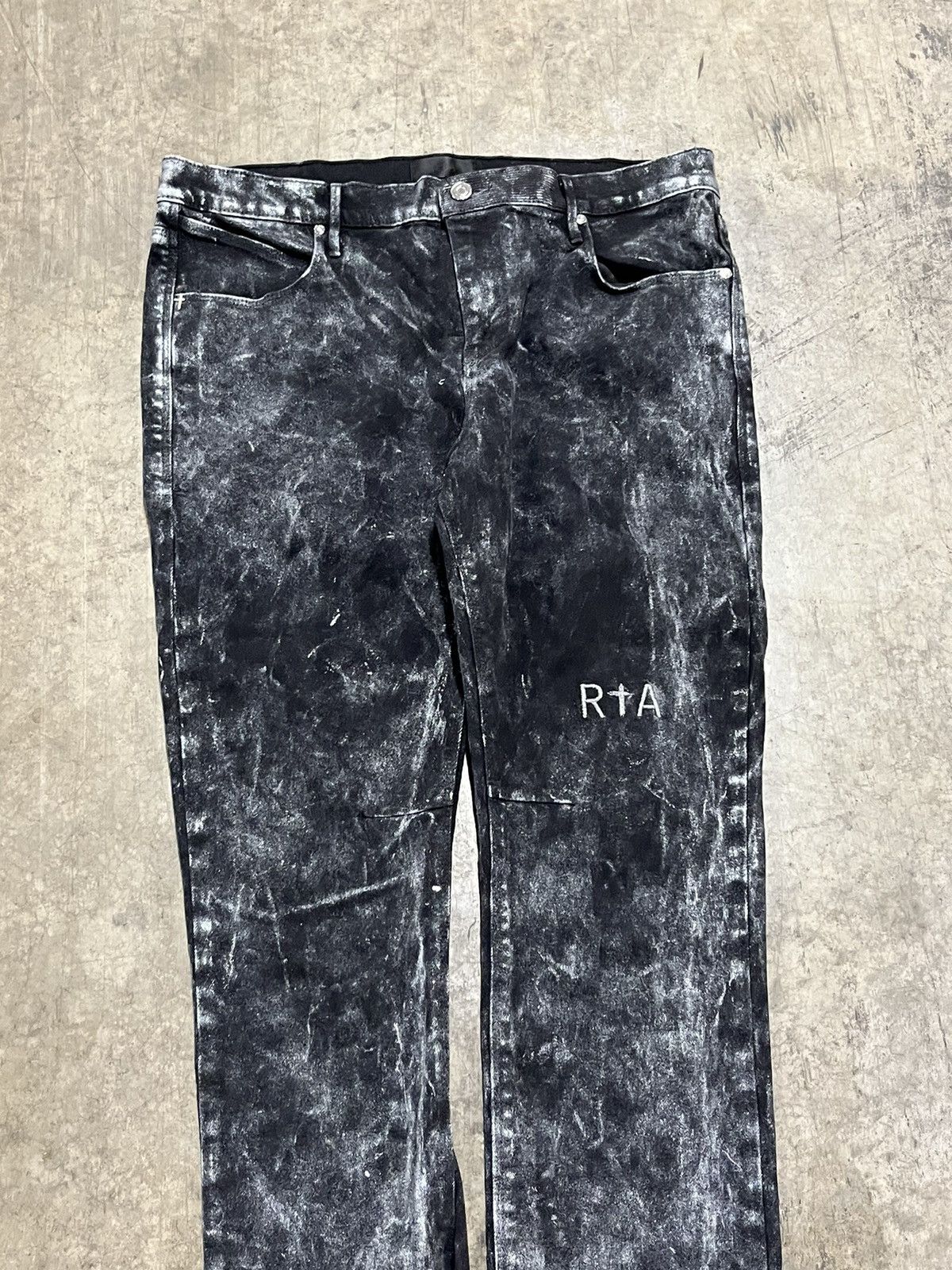 Rta RTA black Japanese denim streetwear hype Size US 37 - 3 Thumbnail