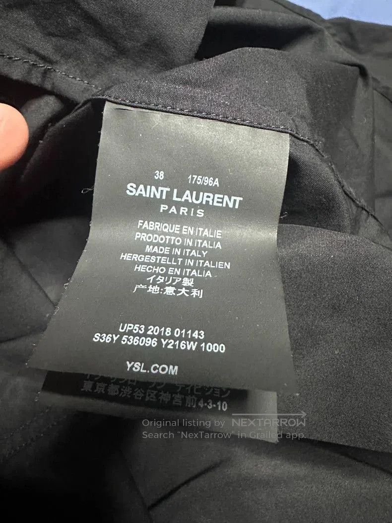 Saint Laurent Paris SAINT LAURENT Men's Black Shirt 38. Size US S / EU 44-46 / 1 - 4 Thumbnail