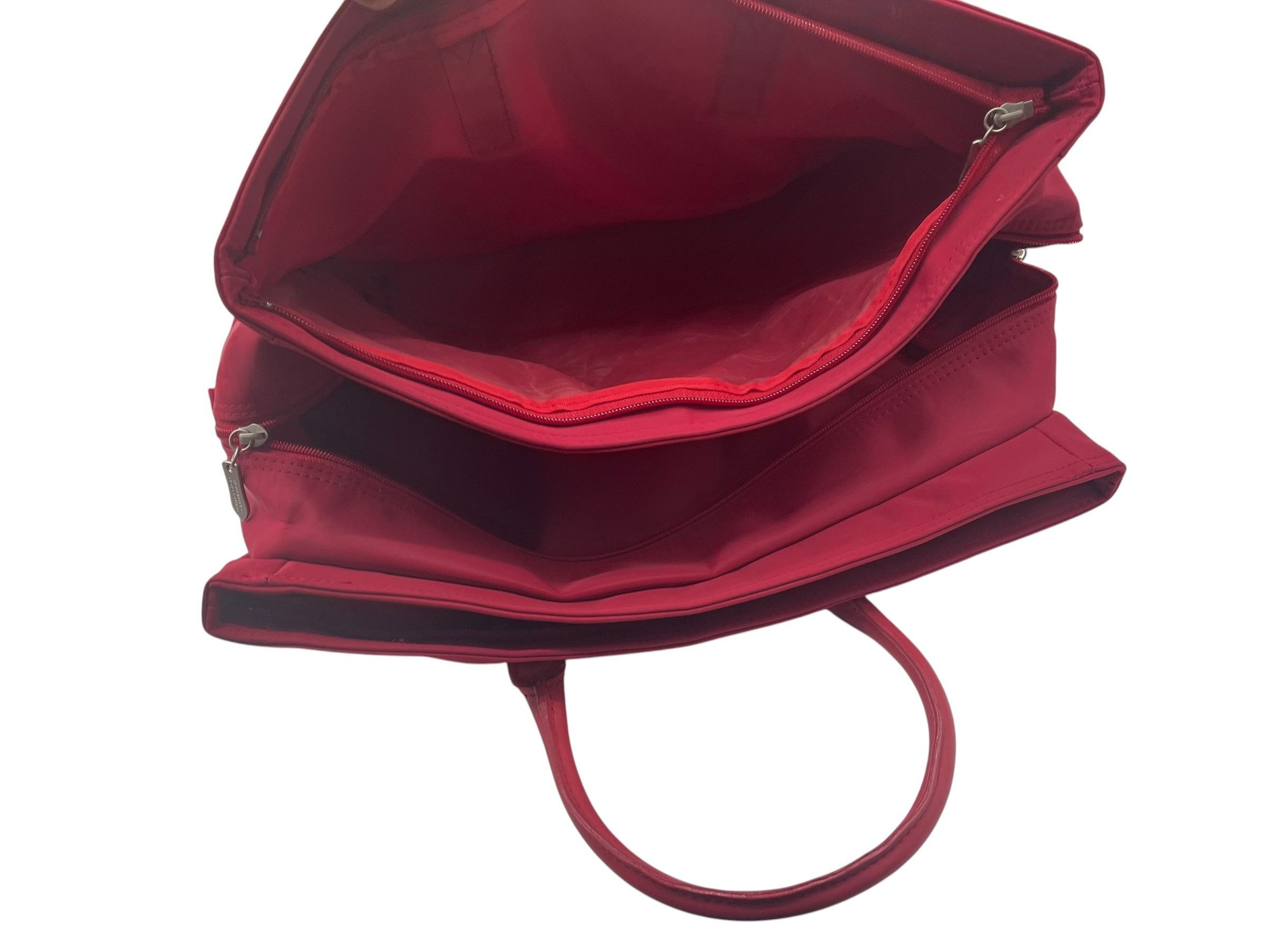 United Colors Of Benetton United Colors of Benetton Red Nylon Weekender Duffel Bag Y2K Size ONE SIZE - 15 Thumbnail