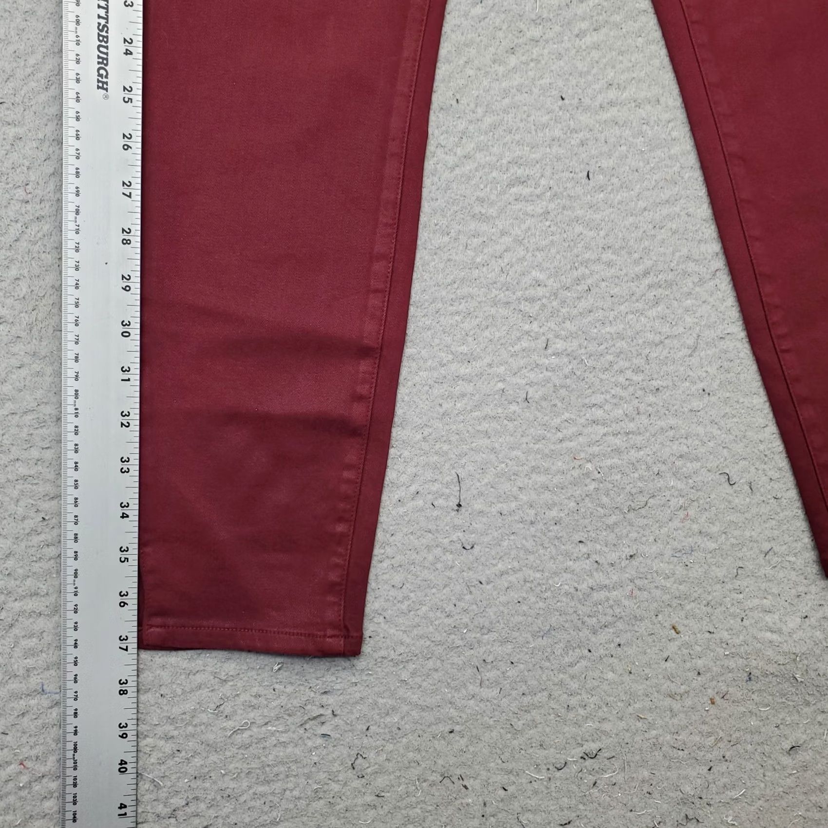 J Brand J Brand Skinny Jeans Burgundy Womens 30 Denim Flat Front Ankle Slit Streetwear Size 30 Womens Jeans Urban Streetwear Burgundy Size 30" / US 8 / IT 44 - 3 Thumbnail
