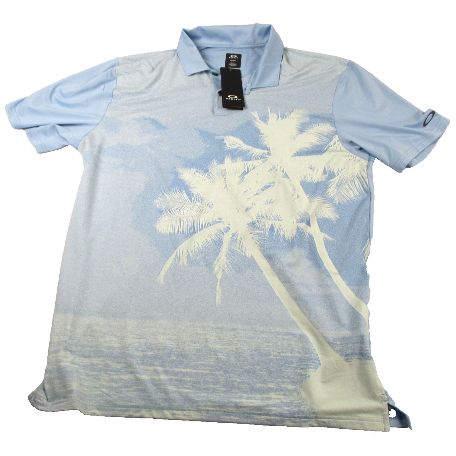 Oakley Oakley Reduct Hydrolix Polo Shirt Mens 2XL Blue Palm Golf Size US XL / EU 56 / 4 - 1 Thumbnail