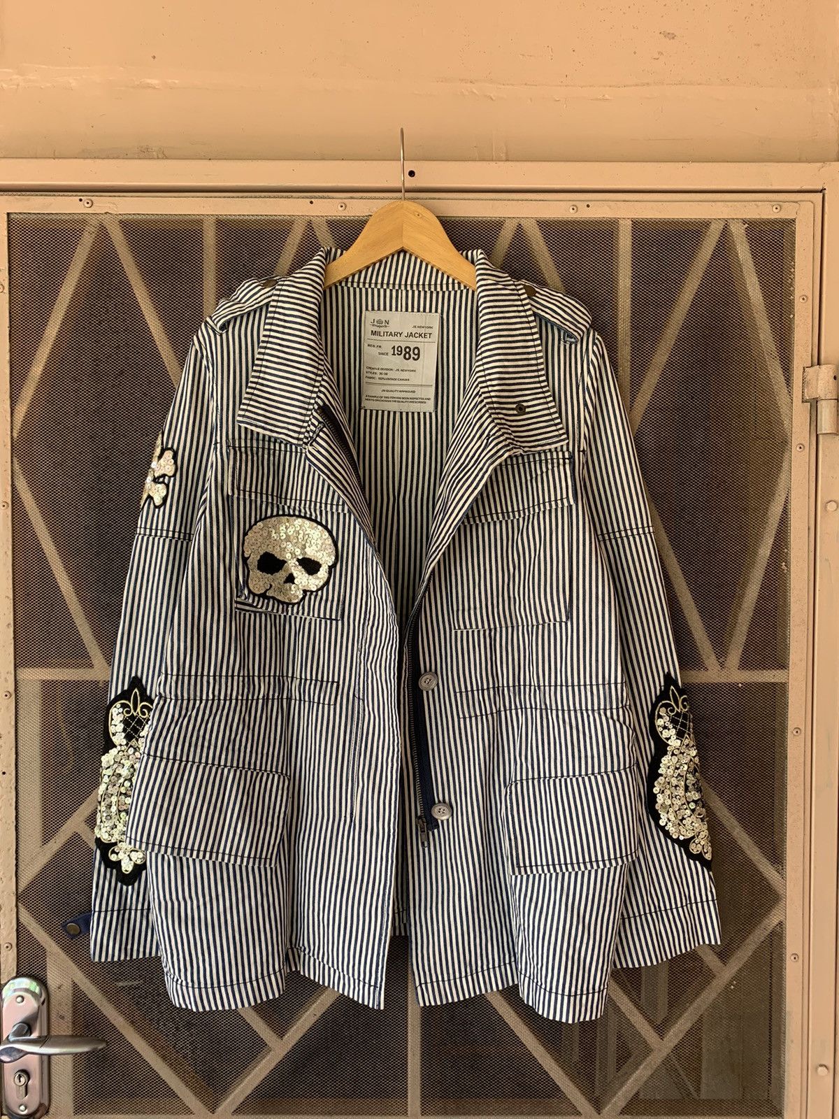 image of If Six Was Nine x Le Grande Bleu L G B Japanesebrand Skull Parka Jacket Lgb Ifsixwasnine Styled in 