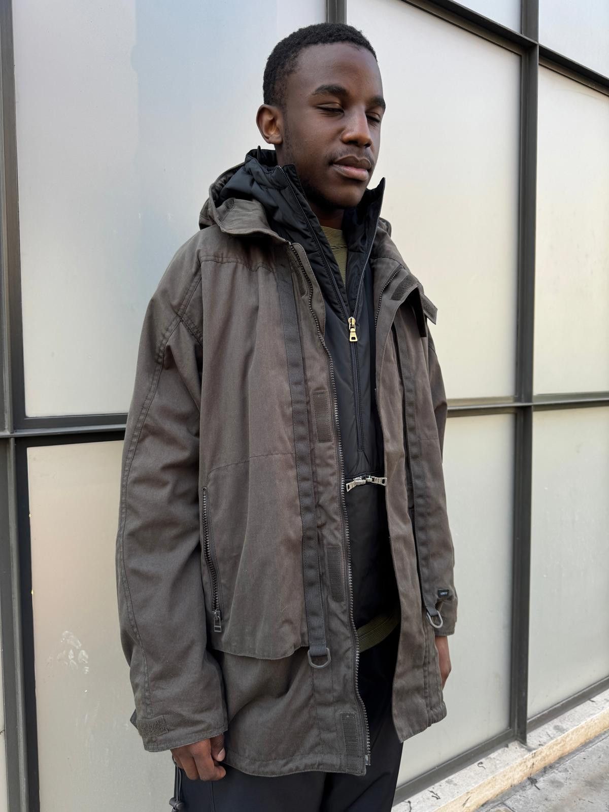 Levi's 00’s Levi’s Engineered Waxed Cotton Stash Pocket Jacket Size US L / EU 52-54 / 3 - 7 Thumbnail